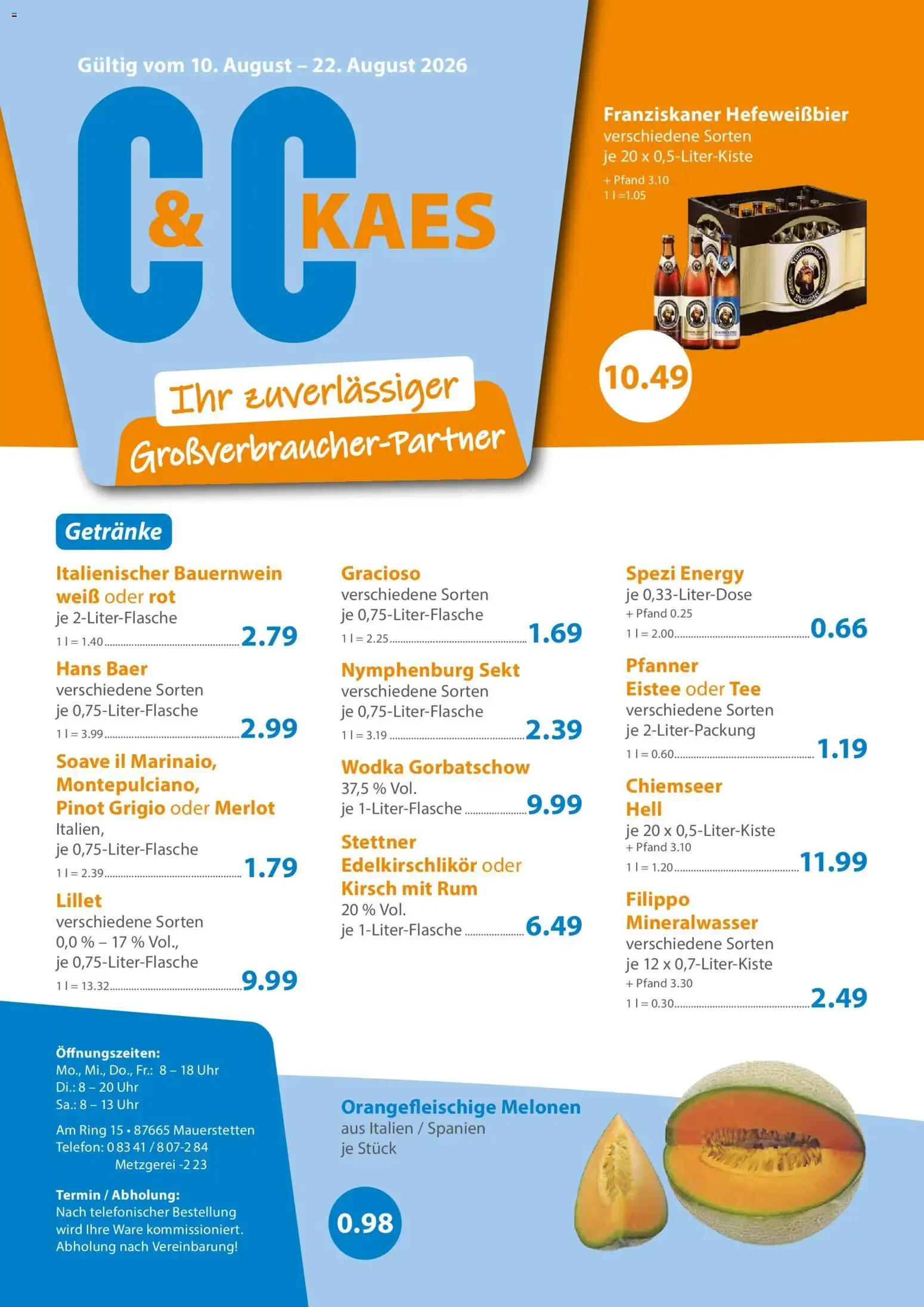 C&C Prospekt (ab 10.08.2026) zum Blättern von 10. August bis 22. August 2026 - Prospekt seite 1