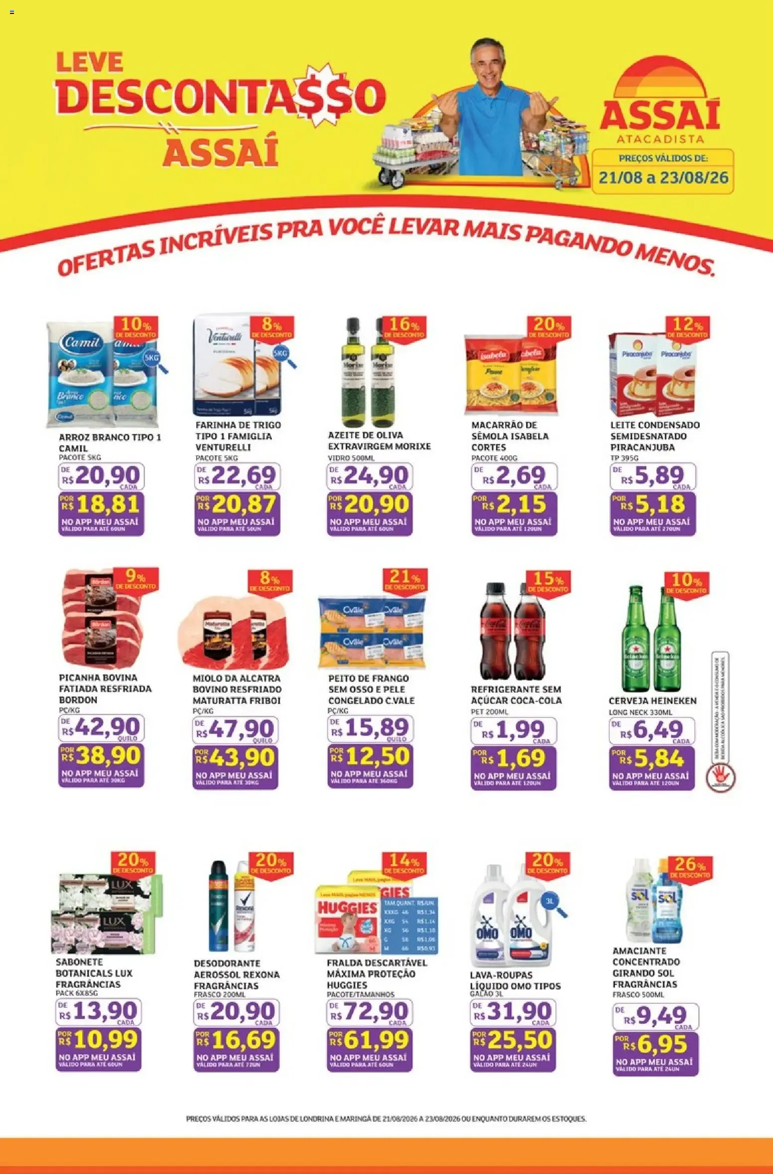 Encarte de Assaí Atacadista: Leve Desconta$o e Ofertas Incríveis 21 de agosto até 23 de agosto 2026 - Pagina 1
