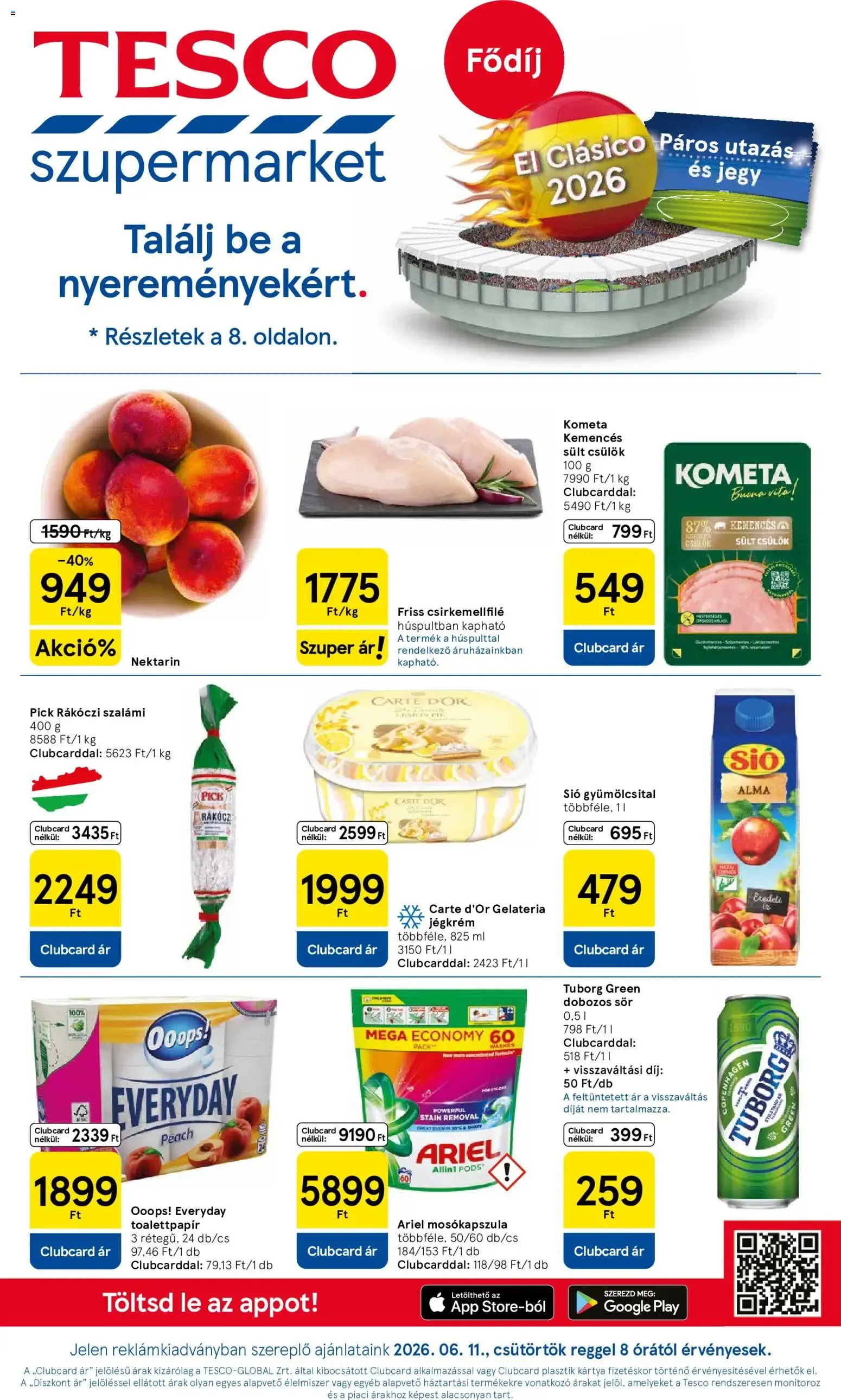 Katalógus Tesco Szupermarket akciós újság - 2026.06.11.-tól - online június 11.-tól június 17.-ig 2026. - Oldal 1