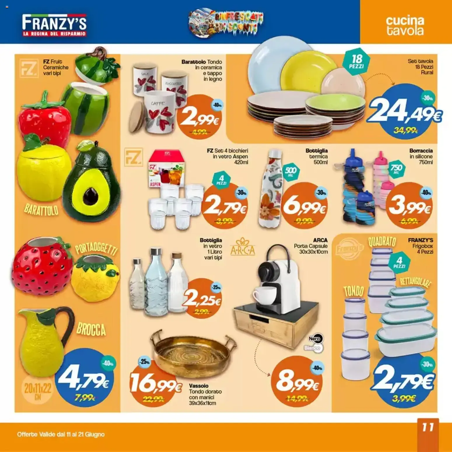 Franzy's volantino dal 11/06/2026 - online Offerte da 11 giugno a 21 giugno di 2026 - Pagina del volantino 11