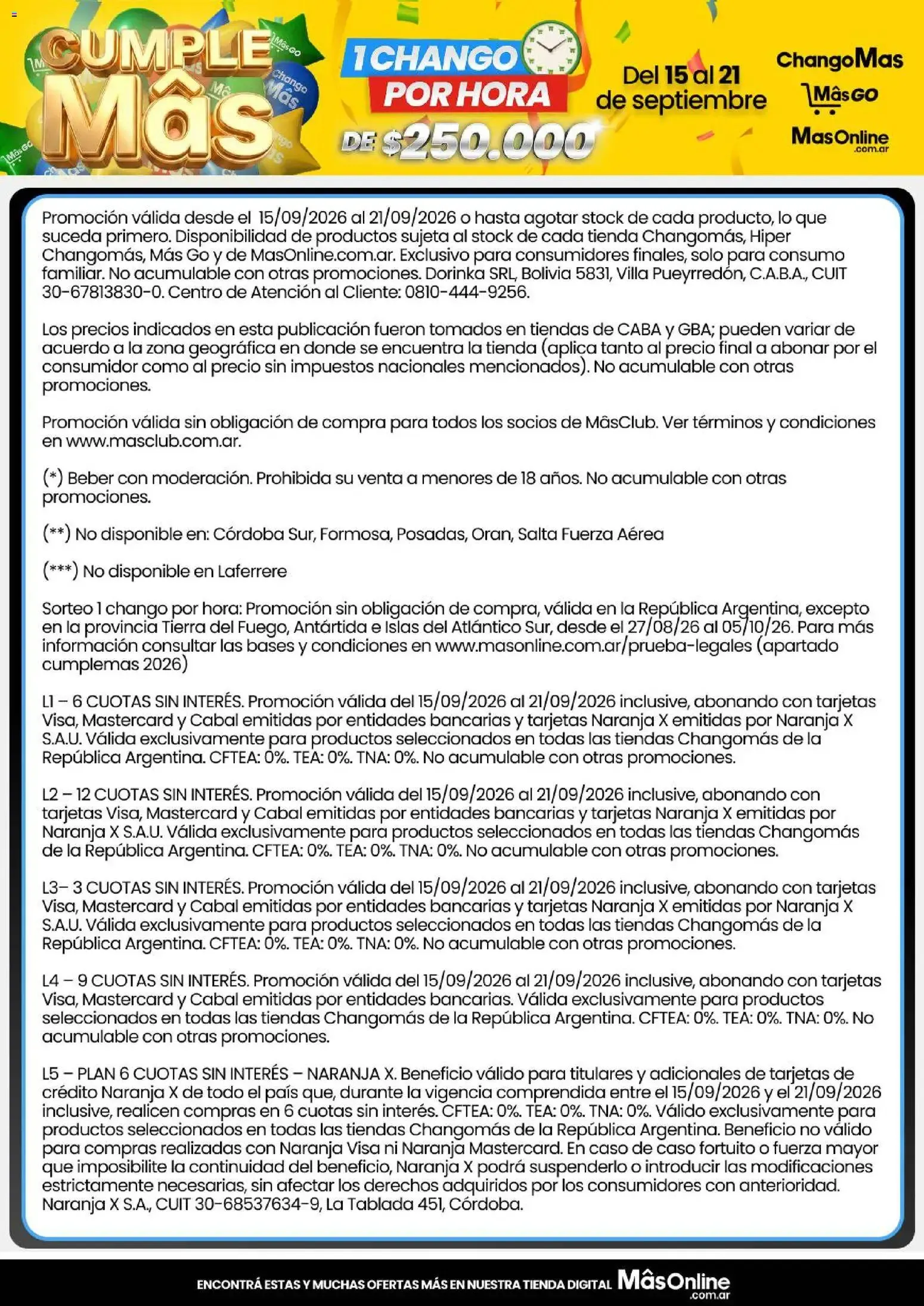 Ofertas de Changomas Ofertas || del 15/09/2026 - 21/09/2026 || Catálogo 15 de septiembre al 21 de septiembre 2026 - Página 13 del catálogo