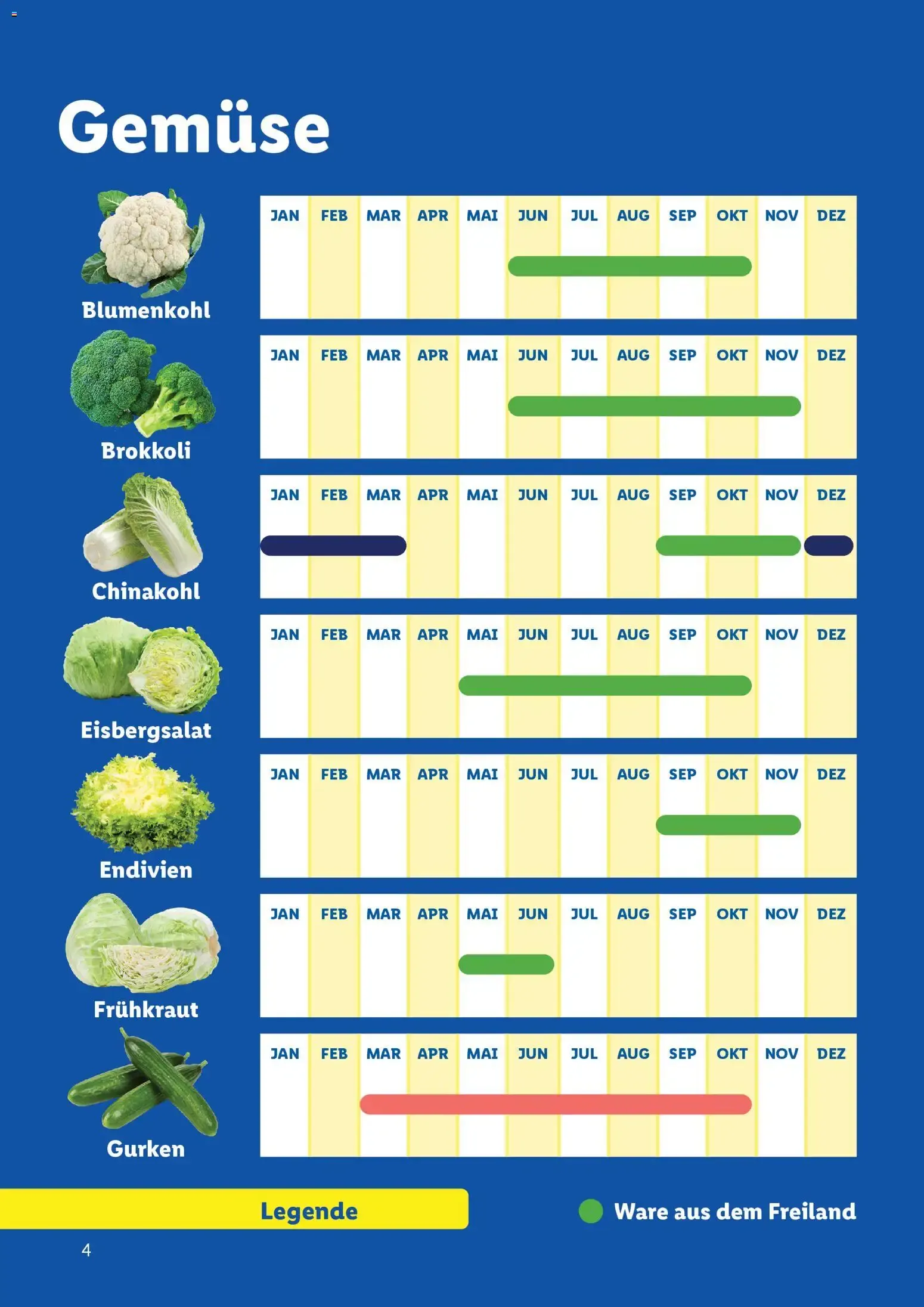Lidl Saisonkalender - Obst und Gemüse ab 01.01.2026 - Angebote ab donnerstag von 1. Jänner bis 31. Dezember 2026 - Flugblätt seite  4