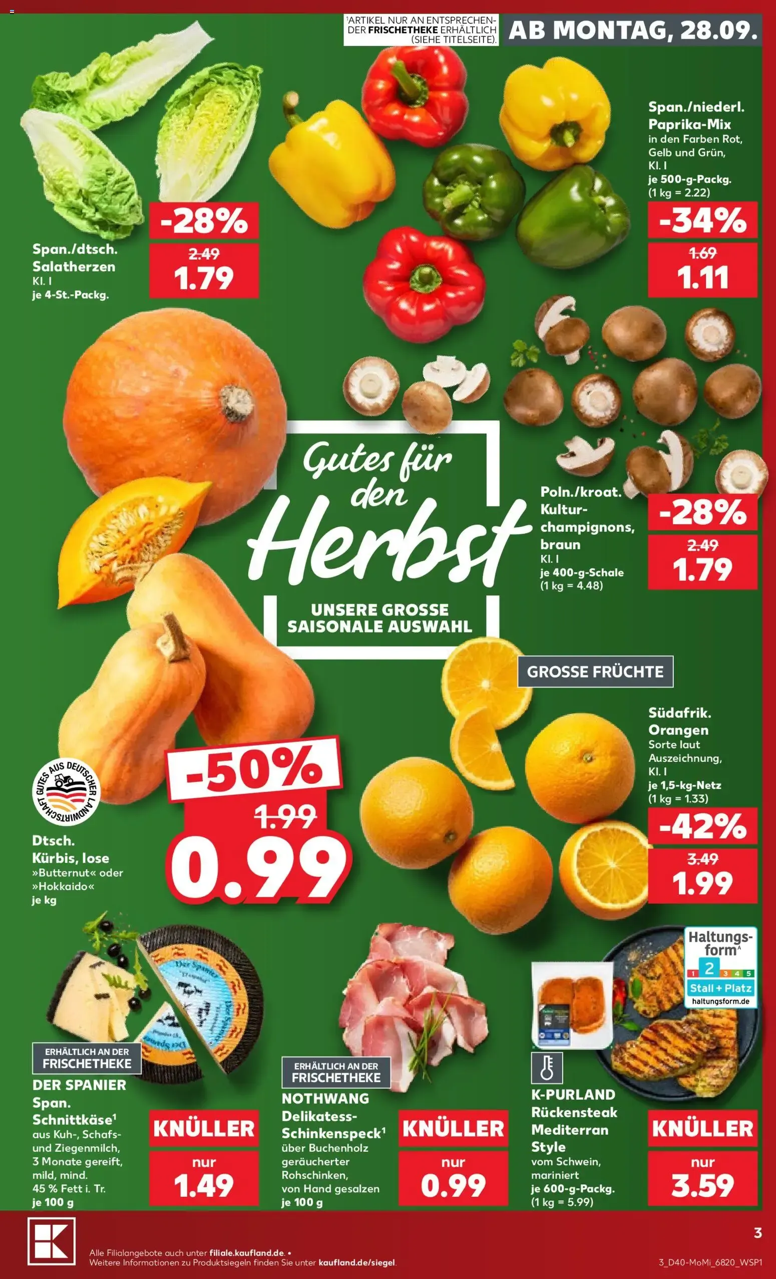 Kaufland: RICHTIG SPAREN ZUM WOCHENSTART van 28 september tot 30 september 2026 - Folder pagina 3