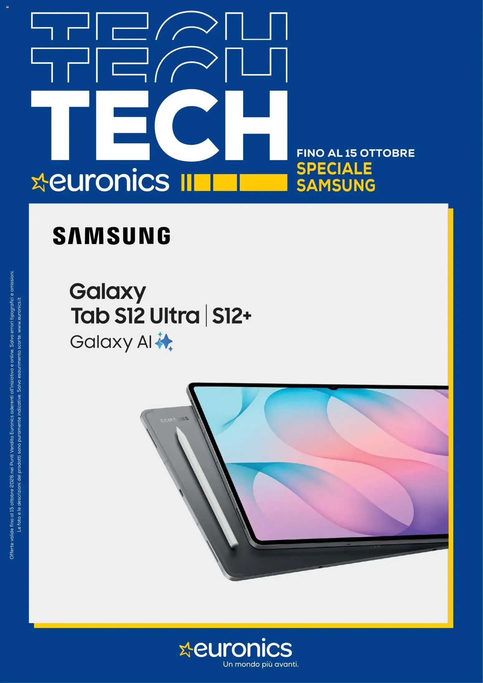 Euronics Tech Speciale Samsung da 1 ottobre a 15 ottobre di 2026 - Pagina del volantino 1