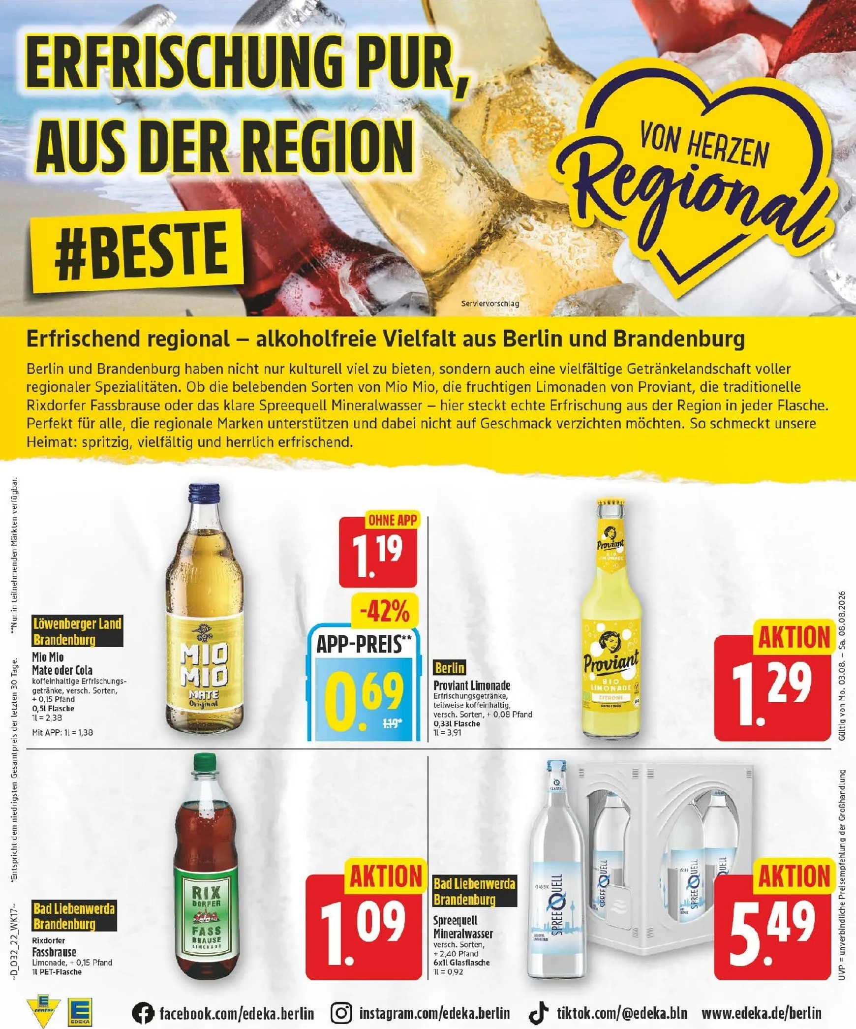 Edeka Prospekt nächste Woche – von Montag 03.08.2026 bis Samstag 08.08.2026 von 3. August bis 8. August 2026 - Prospekt seite 22
