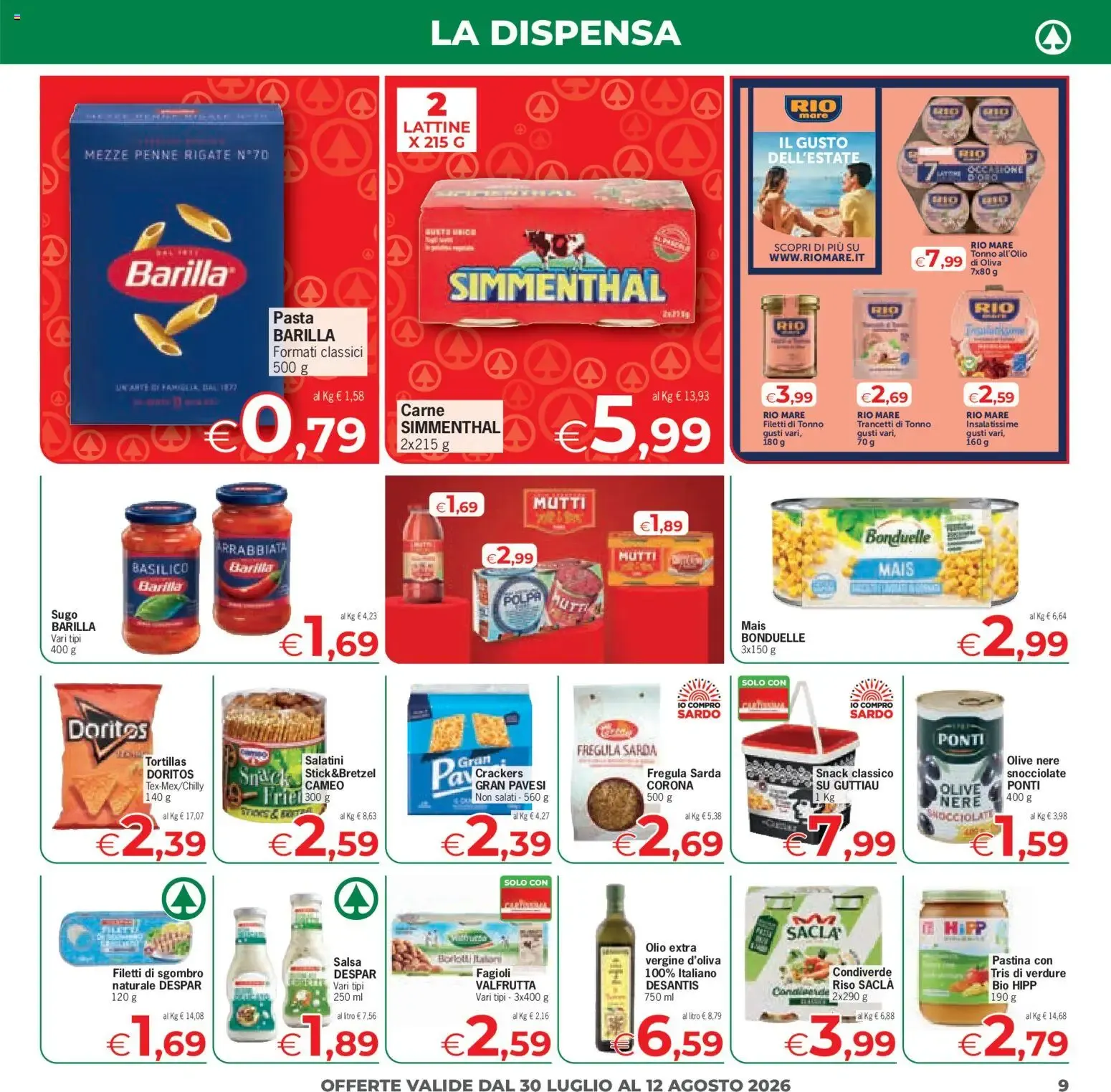 Despar Eurospar - Offerte Sotto l'Ombrellone da 30 luglio a 12 agosto di 2026 - Pagina del volantino 8