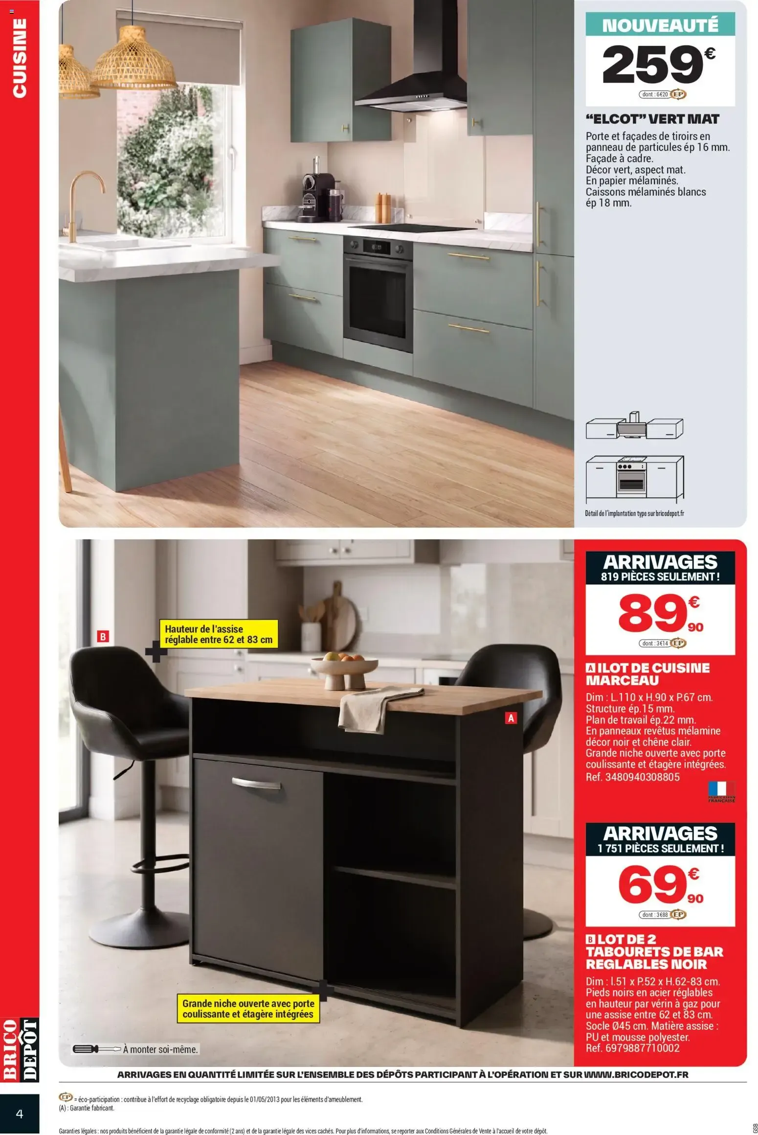 Brico Dépôt - Prix dépôt spécial cuisines à partir du 02/10/2026 - promo en ligne du 2 octobre au 15 octobre 2026 - Catalogue page 4
