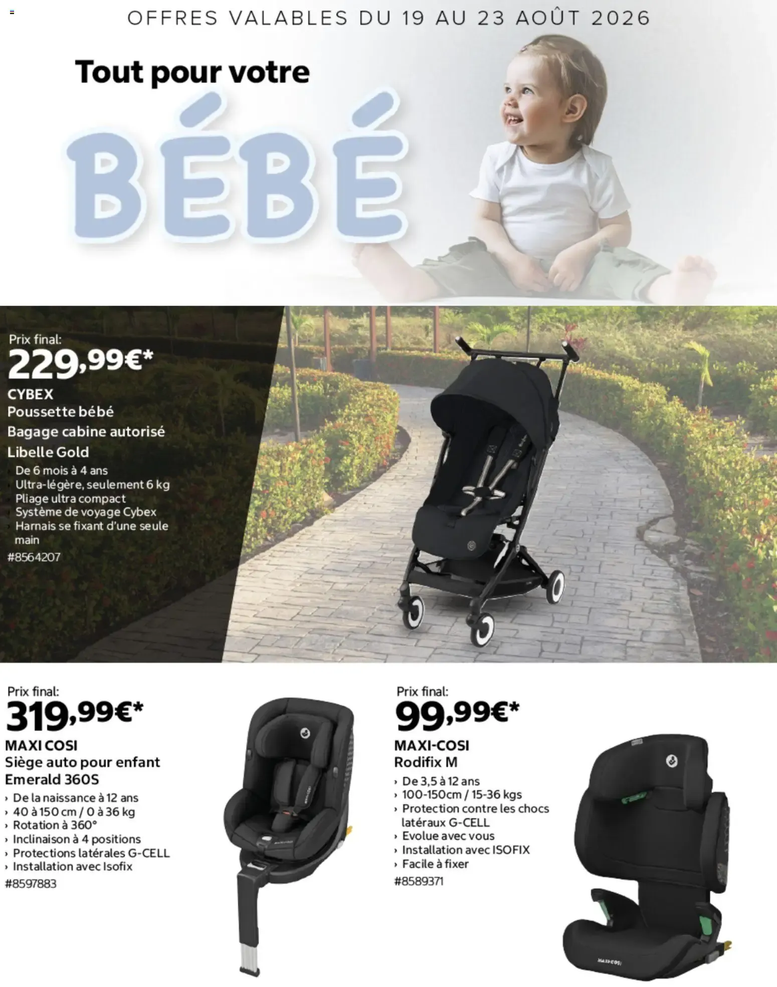 Costco catalogue tout pour votre bébé à partir du 19/08/2026 - promo en ligne du 19 août au 23 août 2026 - Catalogue page 1