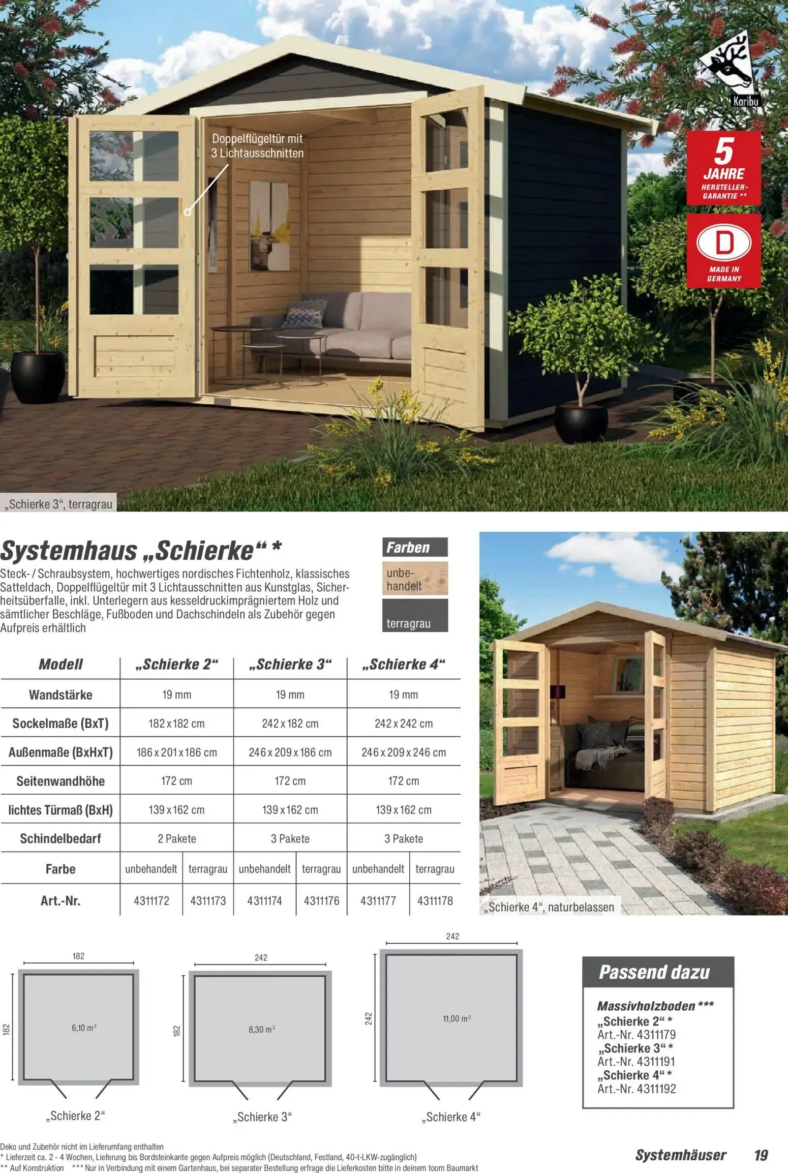 Toom Baumarkt Gartenhäuser & Carports 2026 (ab 20.02.2026) zum Blättern von 20. Februar bis 30. Juni 2026 - Prospekt seite 19
