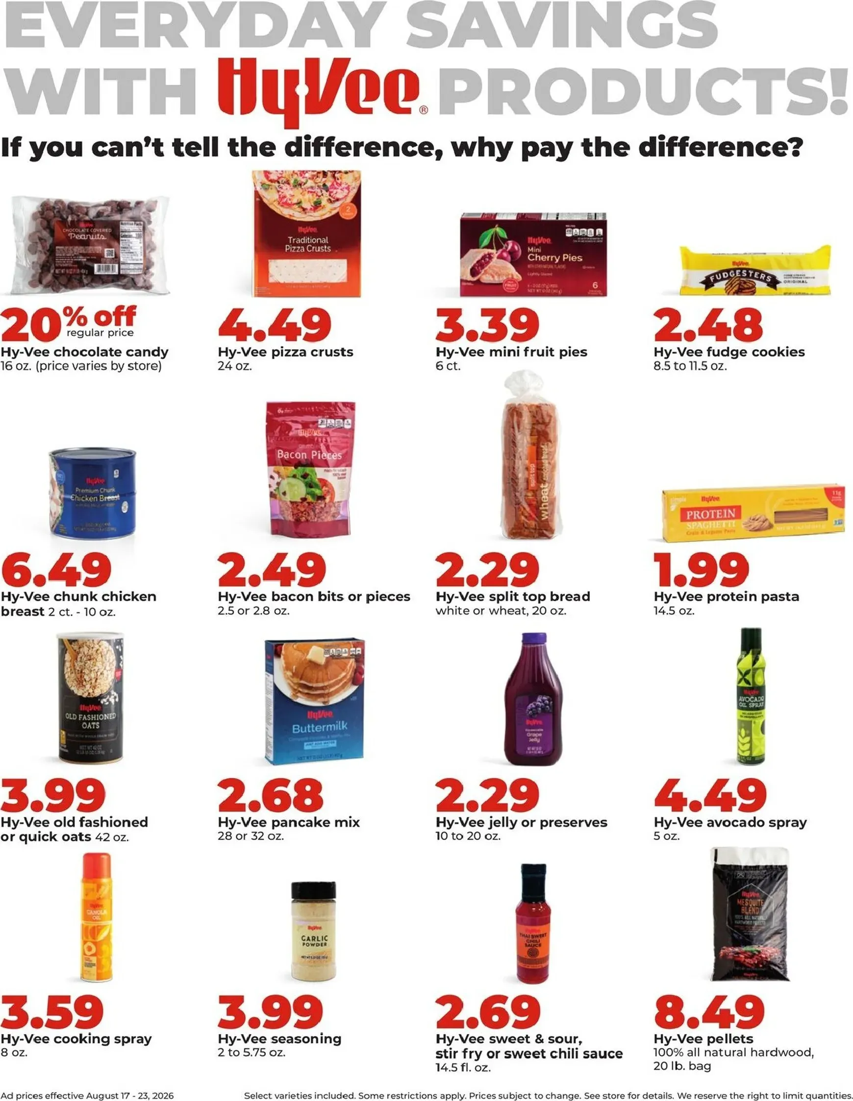 Weekly promotion Current Hy Vee leaflet valid from Monday 08/17/2026 to Sunday 08/23/2026 spanning from August 17 to August 23 2026 - Page 16 for Catalogue 365