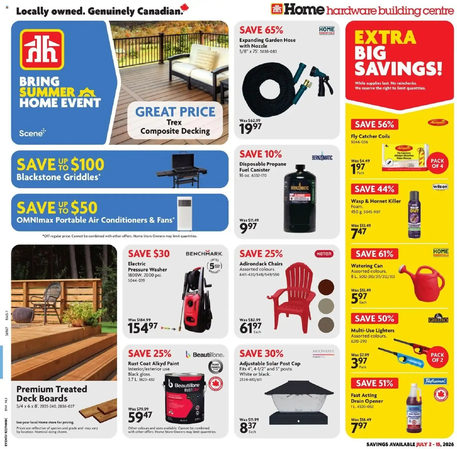 Home Hardware weekly flyer / circulaire from Jul 2, 2026 > weekly specials & deals from July 2 to July 15 2026 - flyer page 1