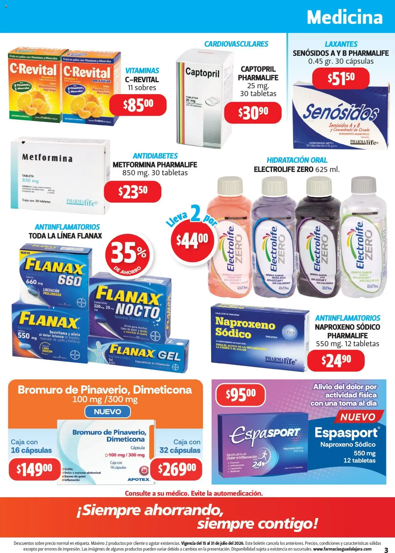 Catálogo de Farmacia Guadalajara catálogo (15/07/2026 - 31/07/2026) - catálogo en línea 15 de julio al 31 de julio 2026 - Pagina 3