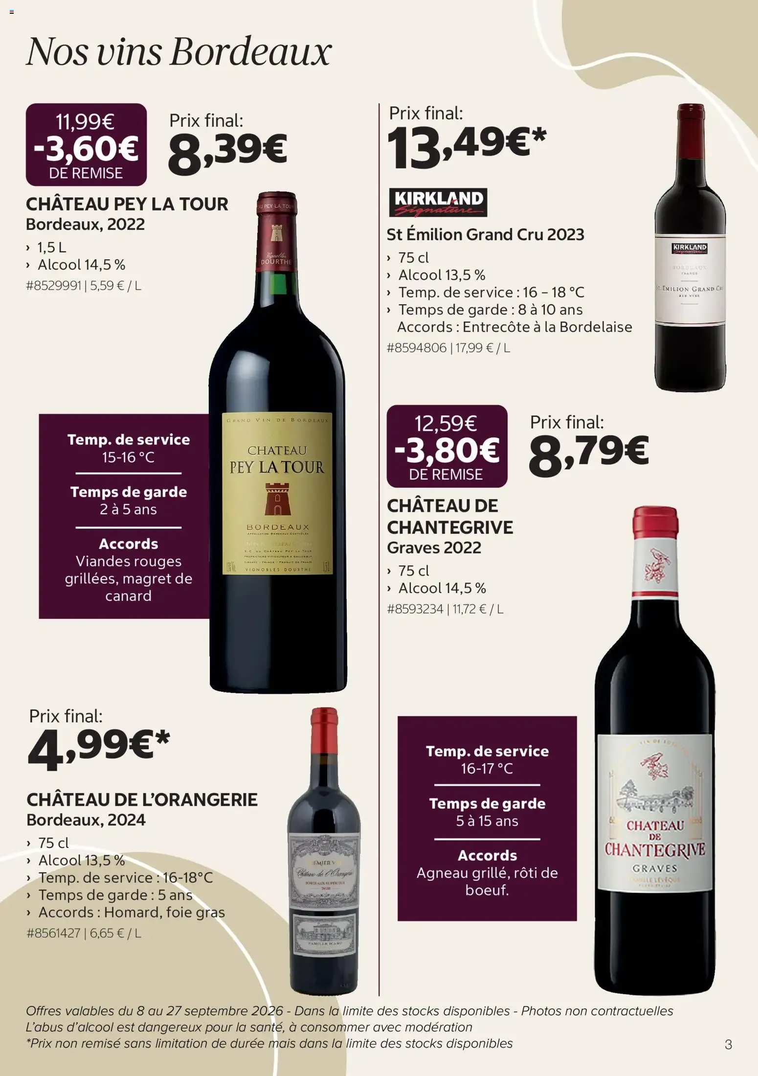 Costco Foire aux vins à partir du 08/09/2026 - promo en ligne du 8 septembre au 27 septembre 2026 - Catalogue page 3
