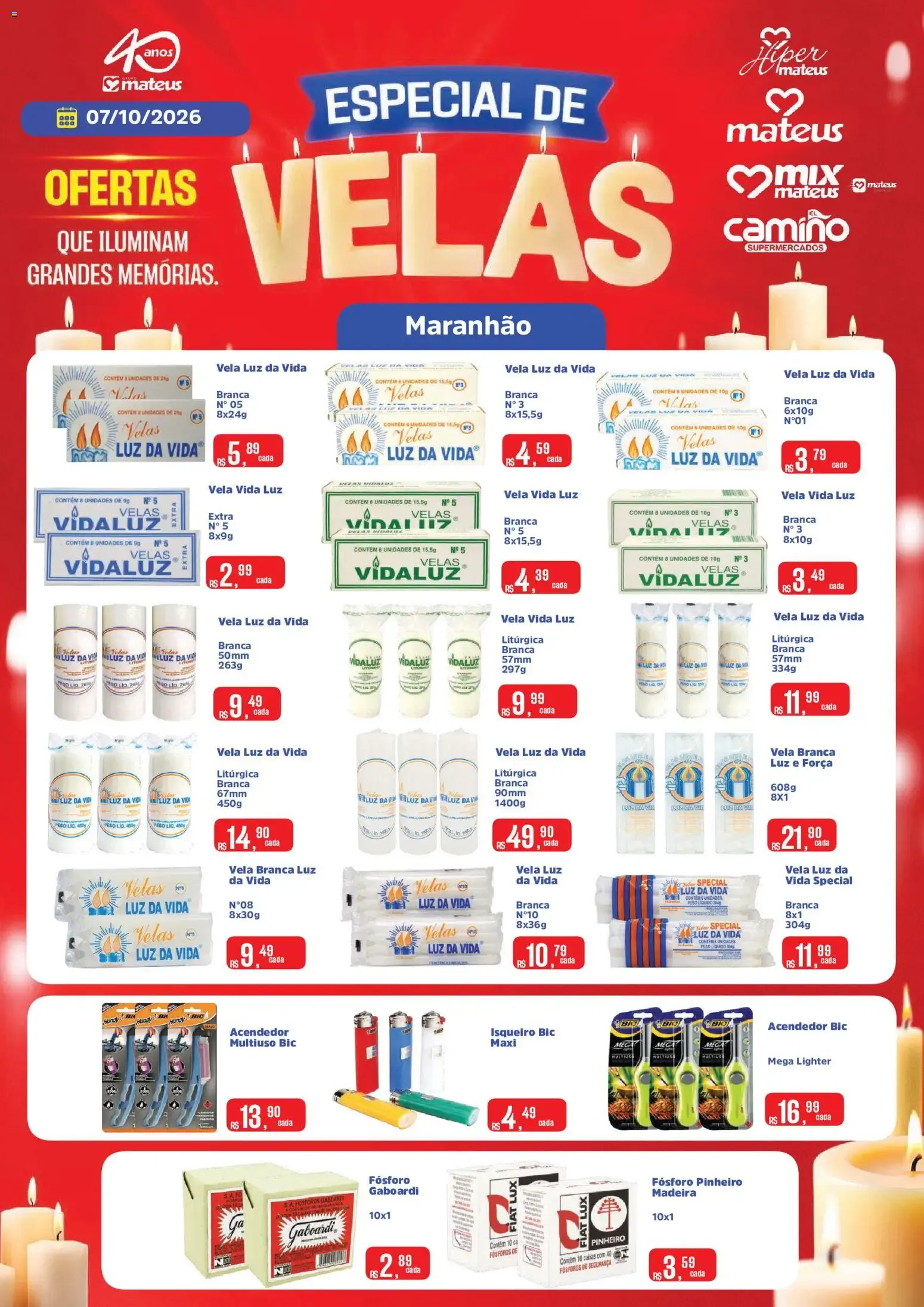 Encarte de Mateus ofertas Especial de Velas de 06/10/2026 | Promoções Online 7 de outubro até 7 de outubro 2026 - Pagina 1