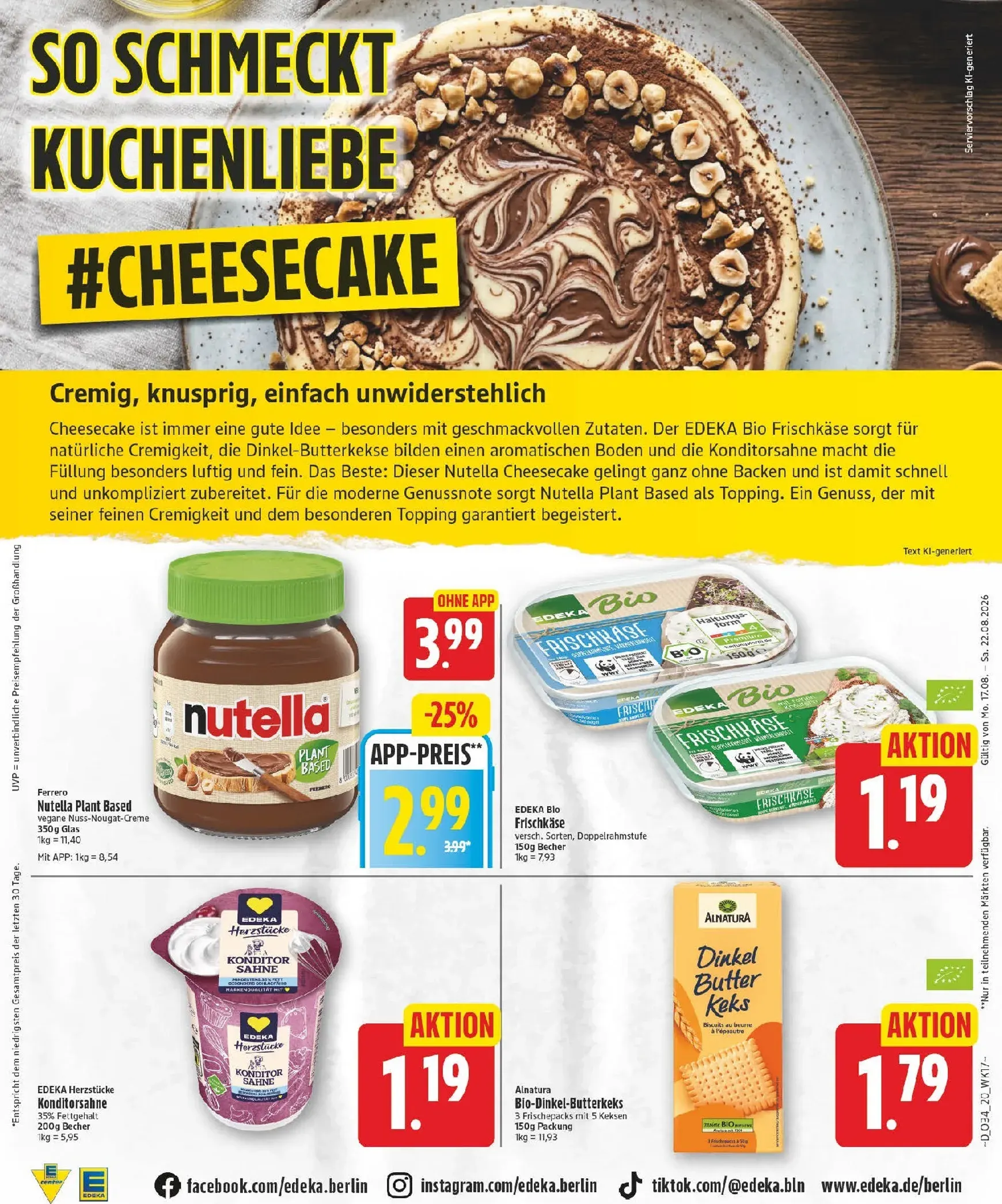 Edeka Prospekt nächste Woche – von Montag 17.08.2026 bis Samstag 22.08.2026 von 17. August bis 22. August 2026 - Prospekt seite 20