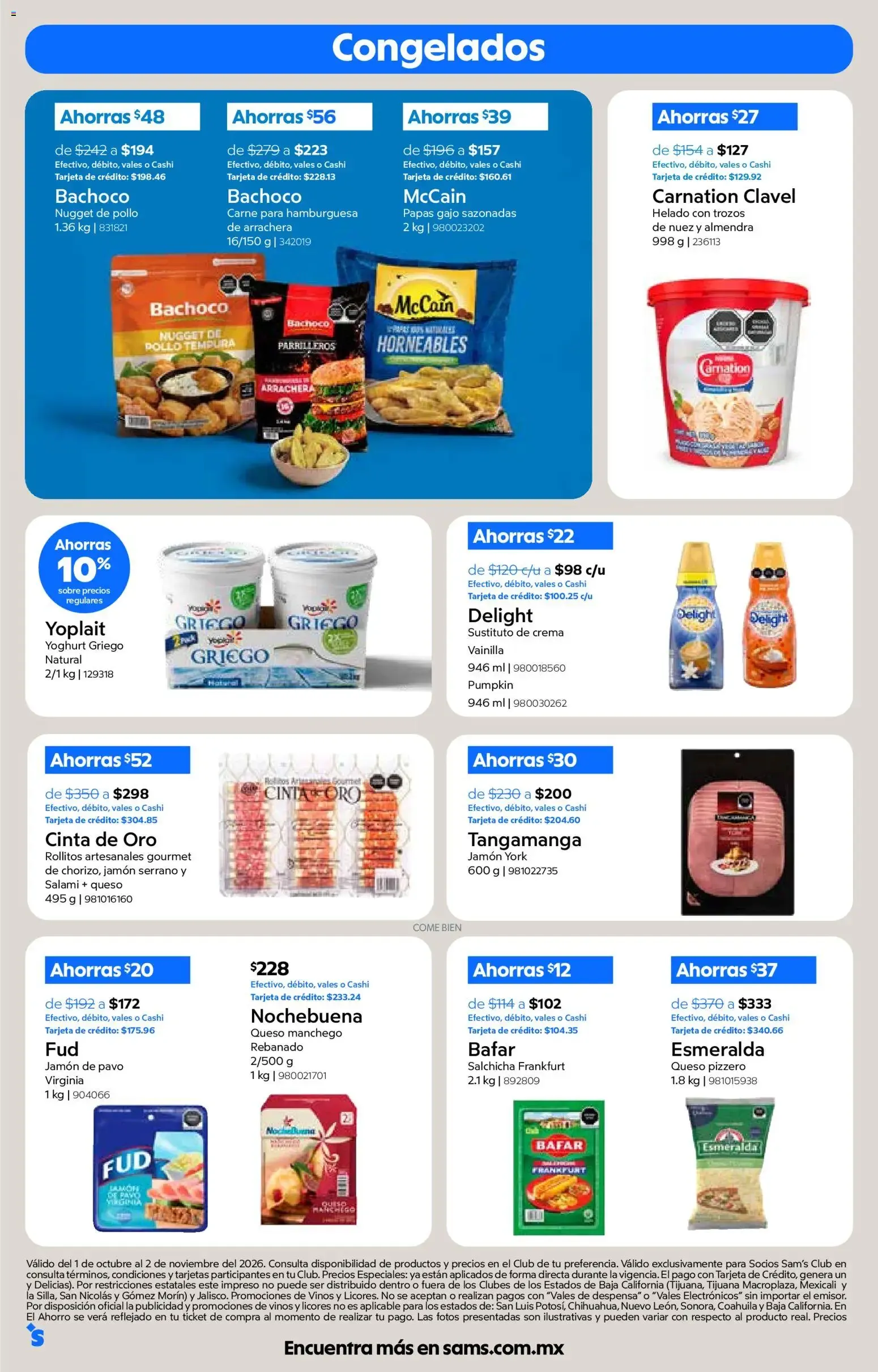 Catálogo de CUPONERA SAMS | Folleto de 01/10, Ofertas Octubre 2026 1 de octubre al 2 de noviembre 2026 - Pagina 20