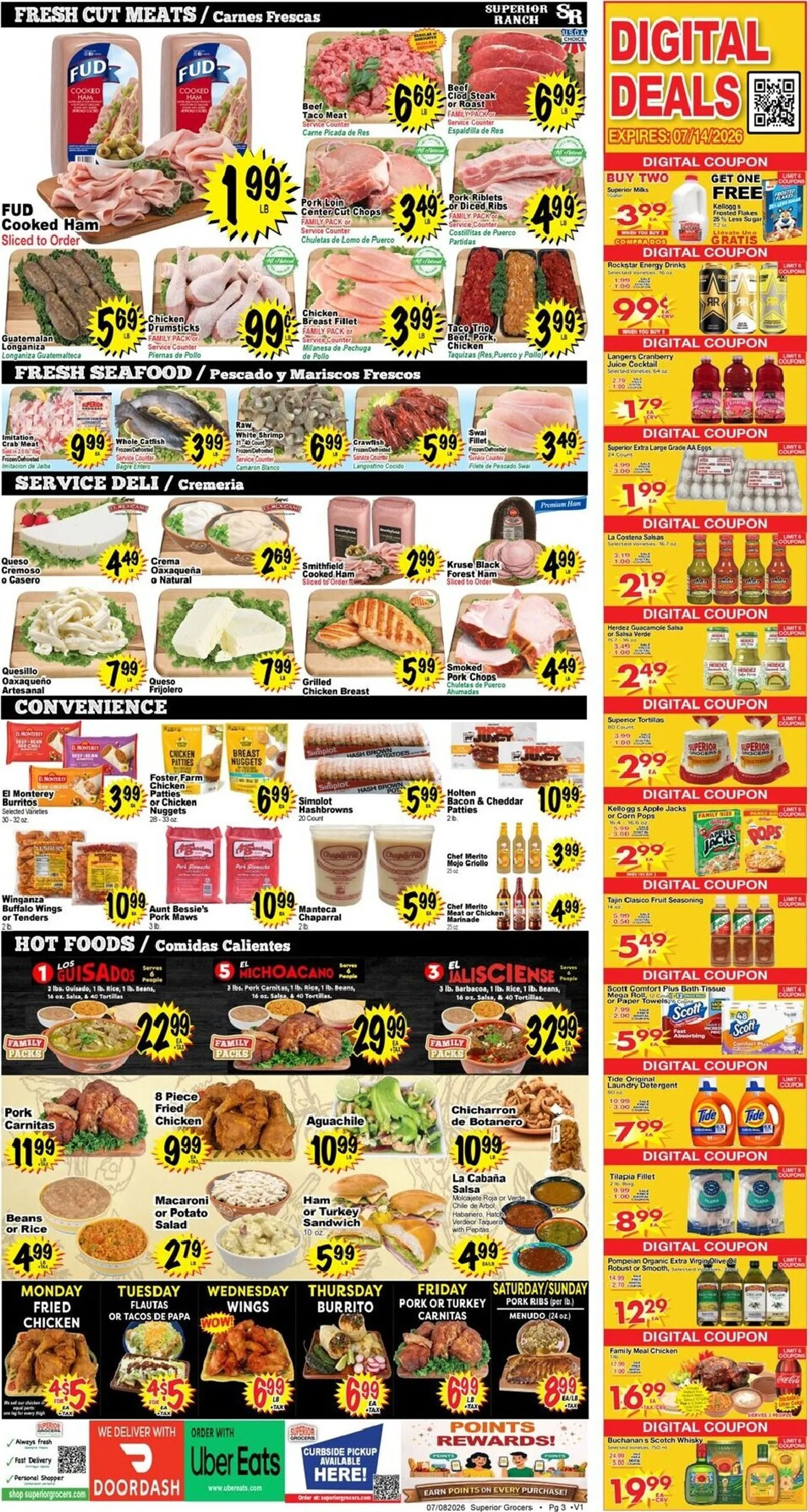 Weekly ad Current Superior Grocers leaflet valid from Wednesday 07/08/2026 to Tuesday 07/14/2026 from July 8 to July 14 2026 - Page 3