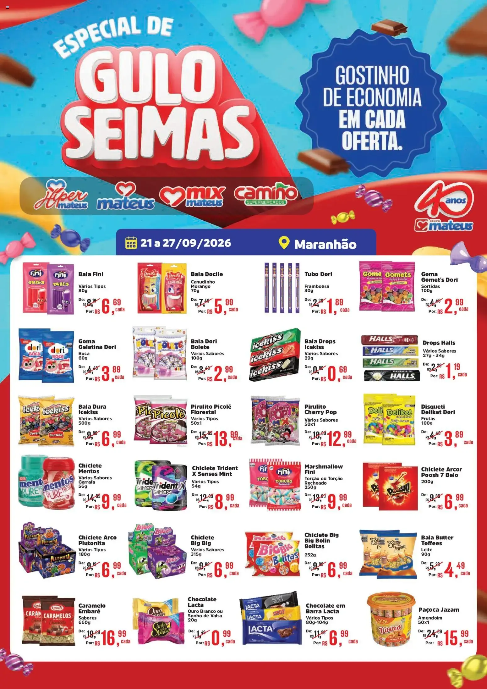 Encarte de Mateus ofertas Especial Guloseimas de 21/09/2026 | Promoções Online 21 de setembro até 27 de setembro 2026 - Pagina 1