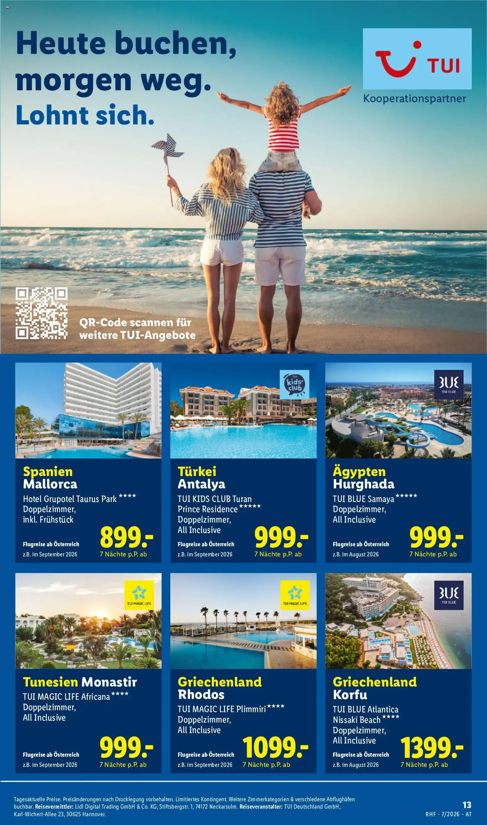 Lidl Traumurlaub - Buchbar von 1.7. bis 31.7. von 1. Juli bis 31. Juli 2026 - Flugblätt seite  11