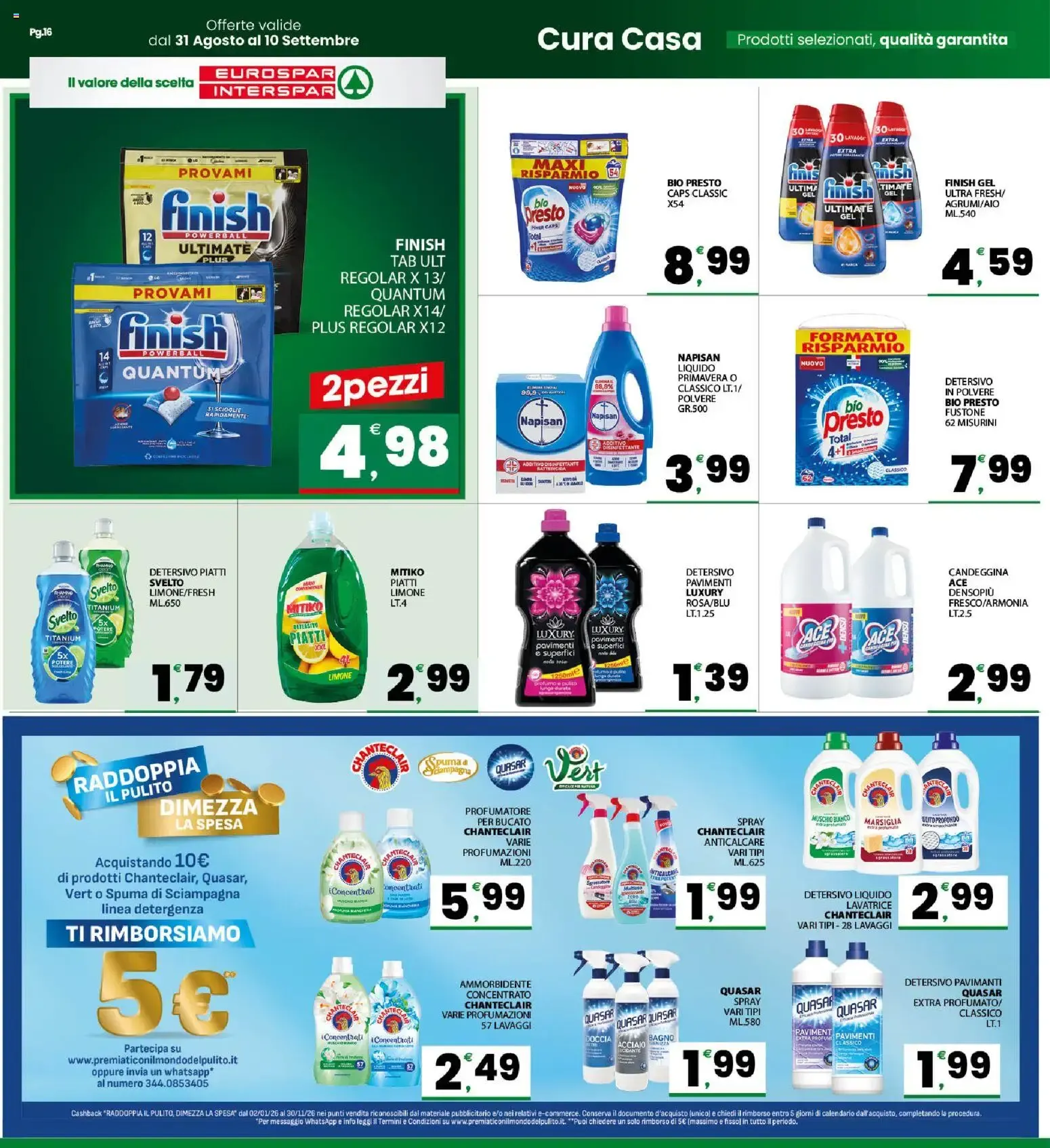 Eurospar Interspar - La Spesa Conveniente da 31 agosto a 10 settembre di 2026 - Pagina del volantino 16