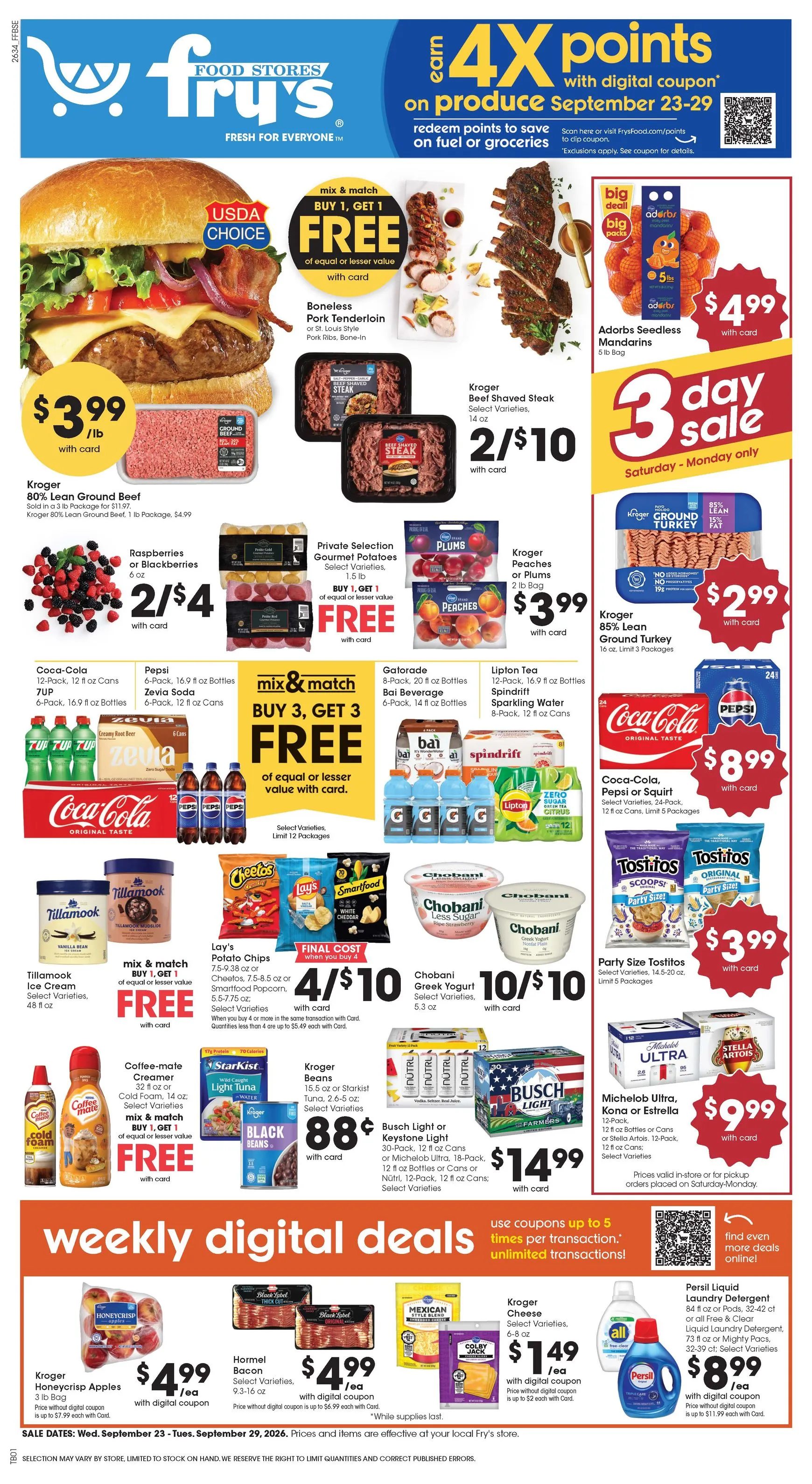 Weekly ad Future Fry's Food Stores flyer valid from Wednesday 09/23/2026 to Tuesday 09/29/2026 from September 23 to September 29 2026 - Page 1
