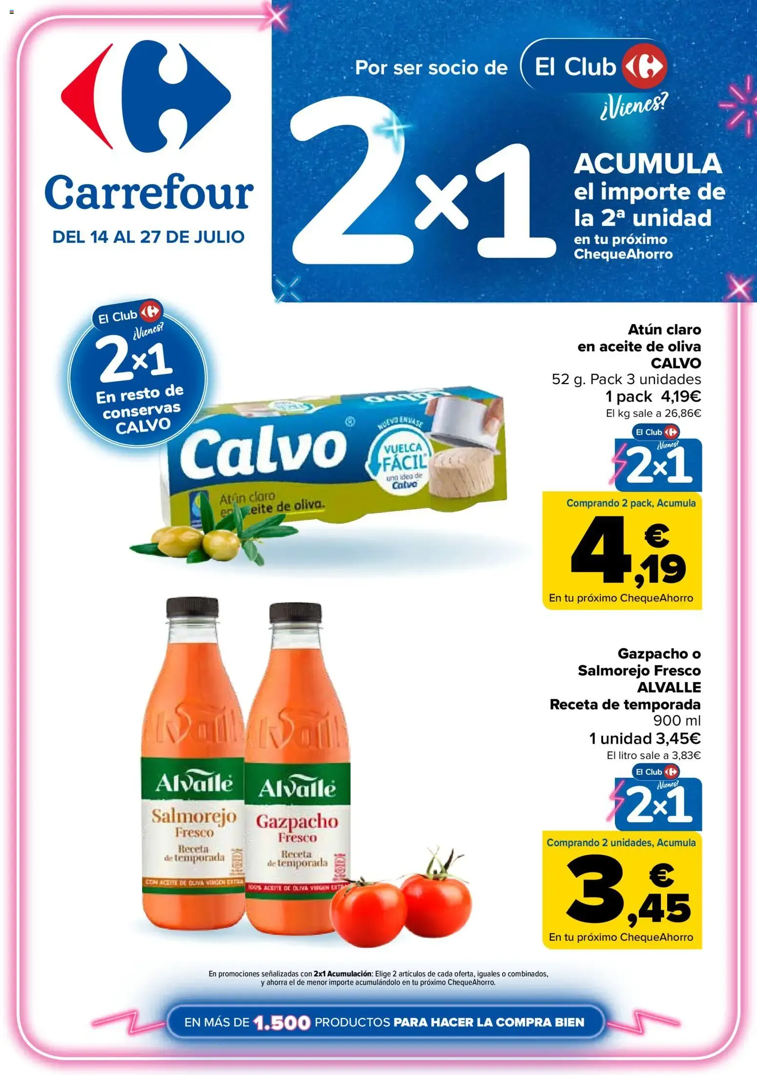 Catálogo de Carrefour folleto del 14/07/2026 | Catálogo 14 de julio al 27 de julio 2026 - Página 1