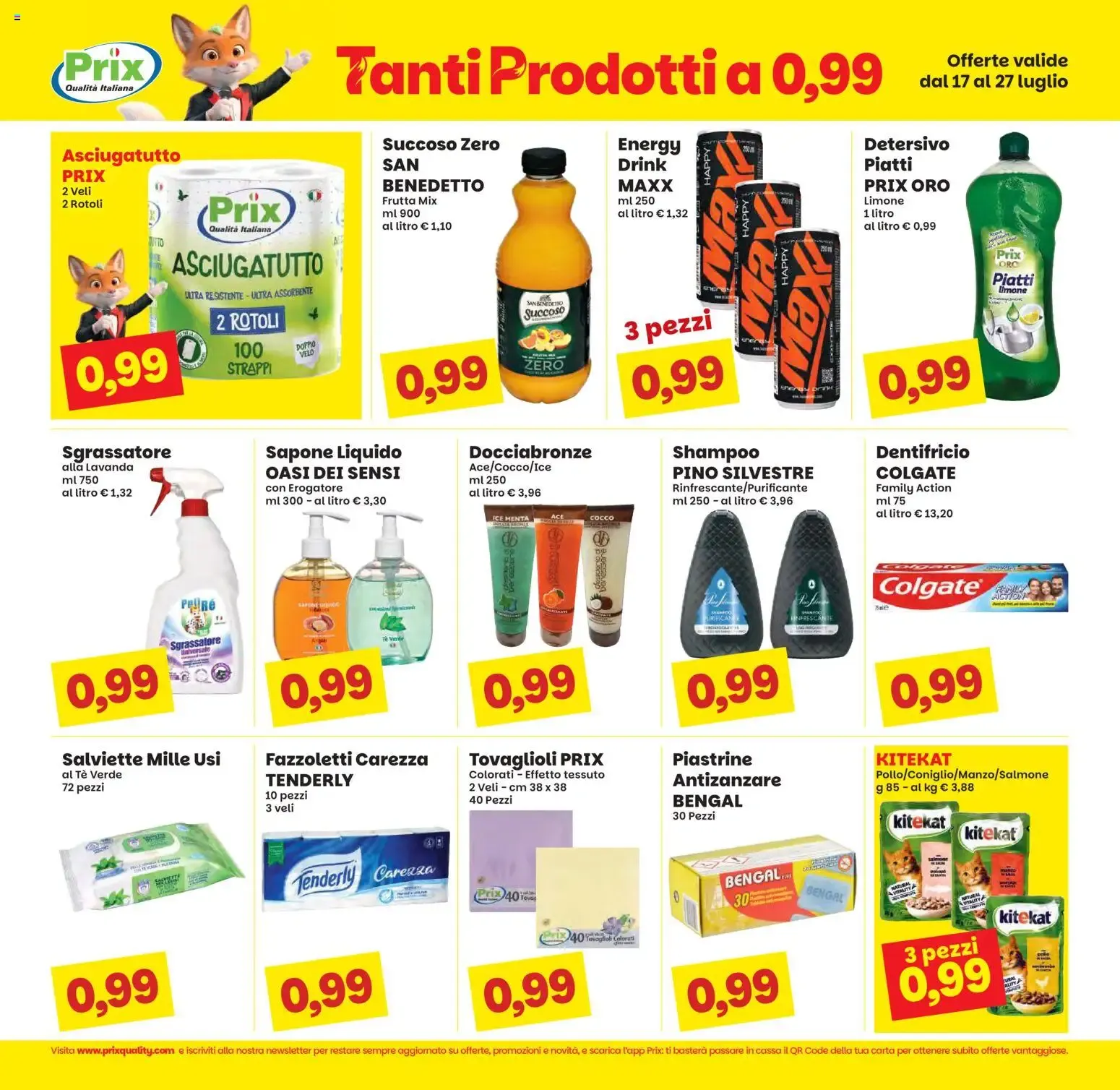 Volantino Prix: Tanti prodotti a 0,99€ y descuentos da 17 luglio a 27 luglio di 2026 - Pagina del volantino 7