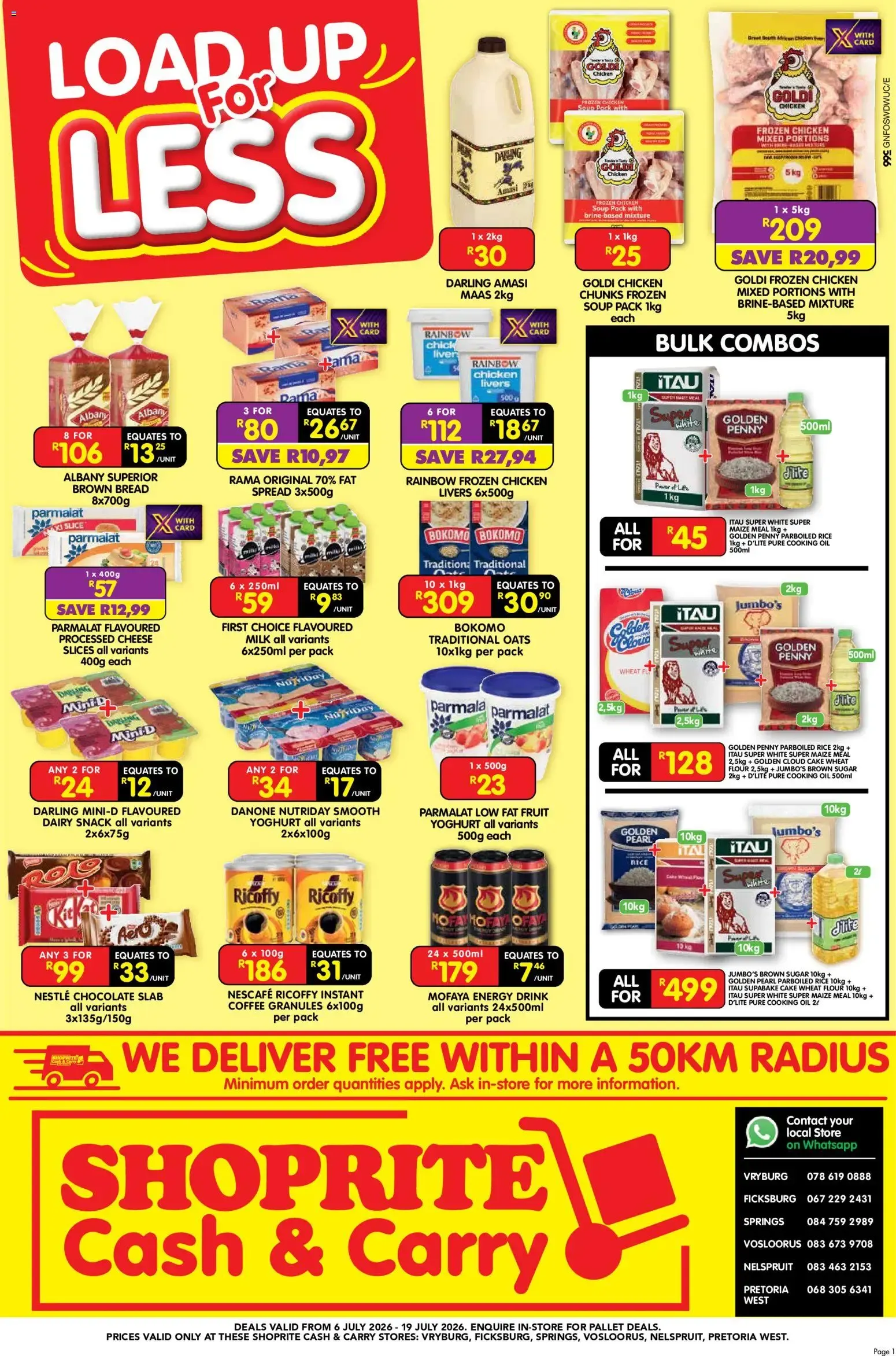 Shoprite Cash & Carry - Load Up For Less from 6 July to 19 July 2026 - Catalogue Page 1