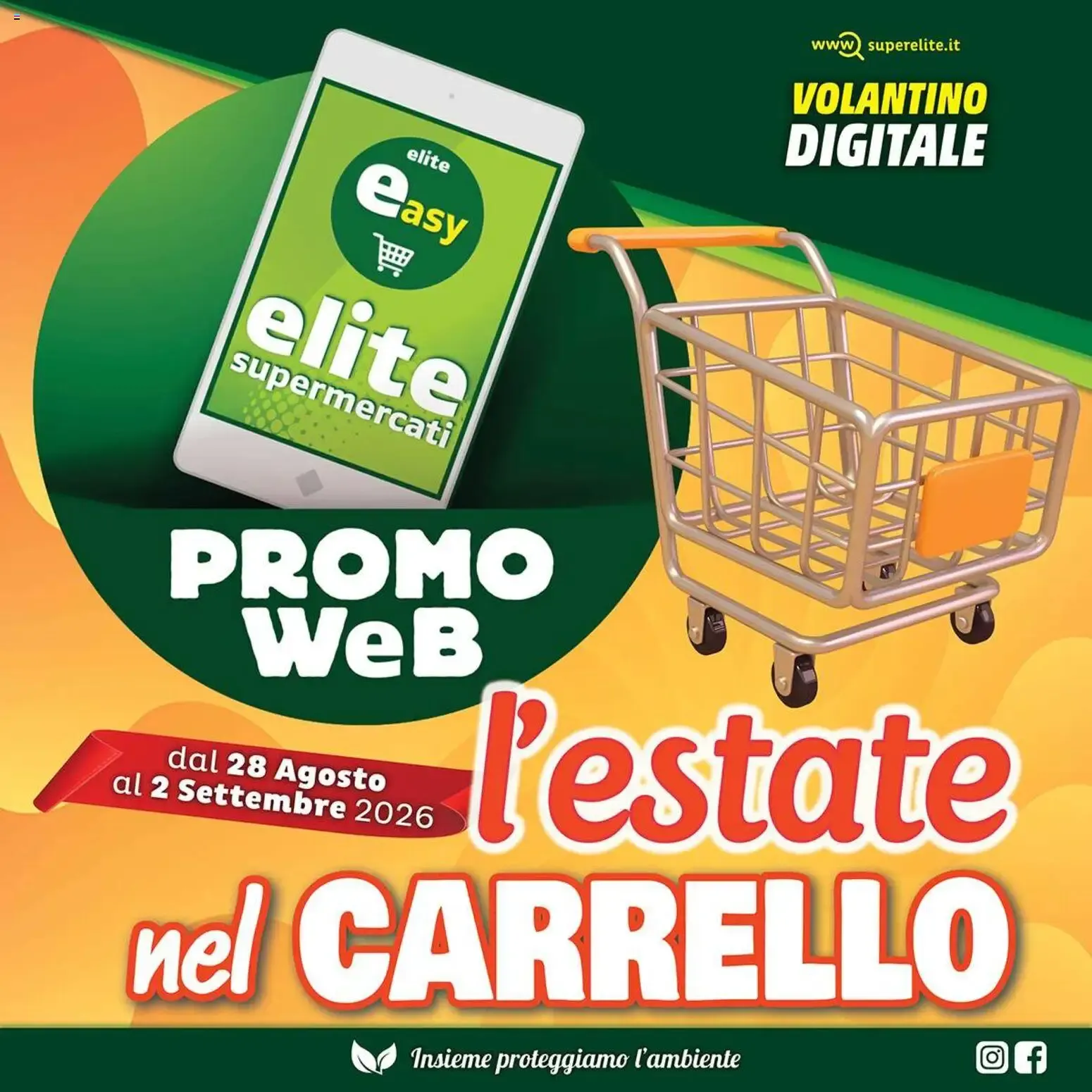 Volantino Digitale Elite Supermercati: L'estate nel Carrello Promo Web da 28 agosto a 2 settembre di 2026 - Pagina del volantino 1