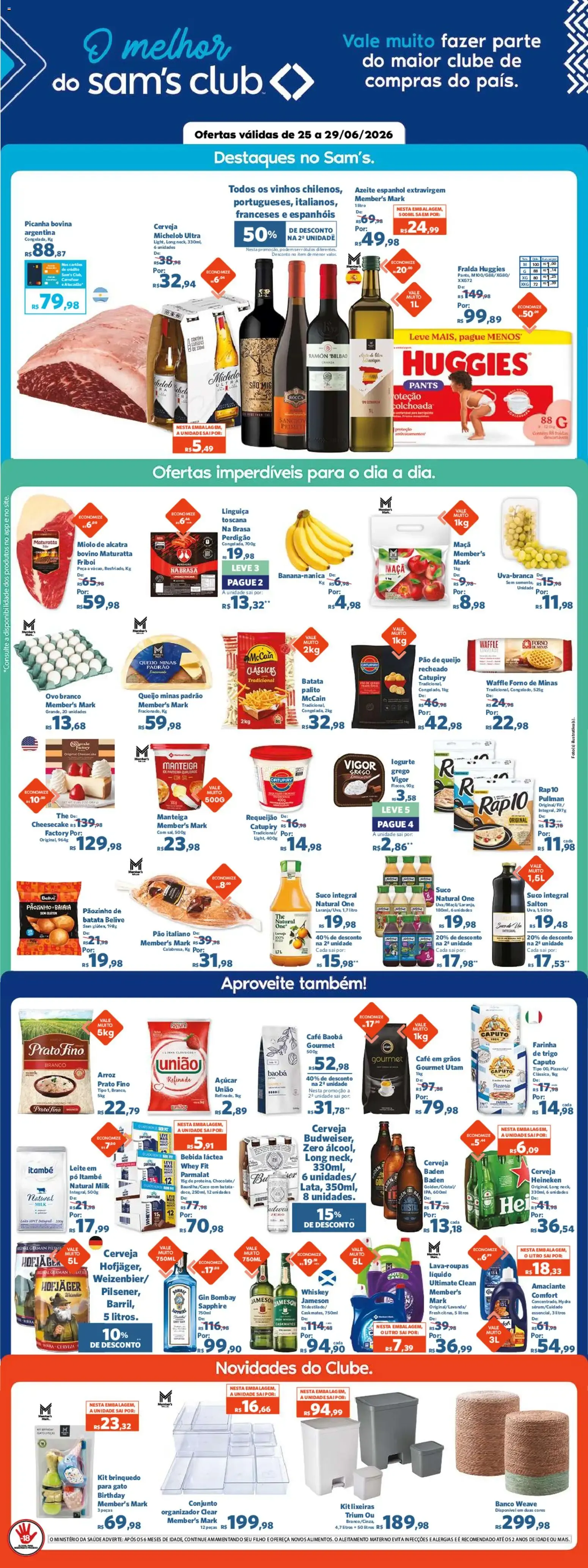 Encarte de Sam's Club - Ofertas da semana de 25/06/2026 | Promoções Online 25 de junho até 29 de junho 2026 - Pagina 1
