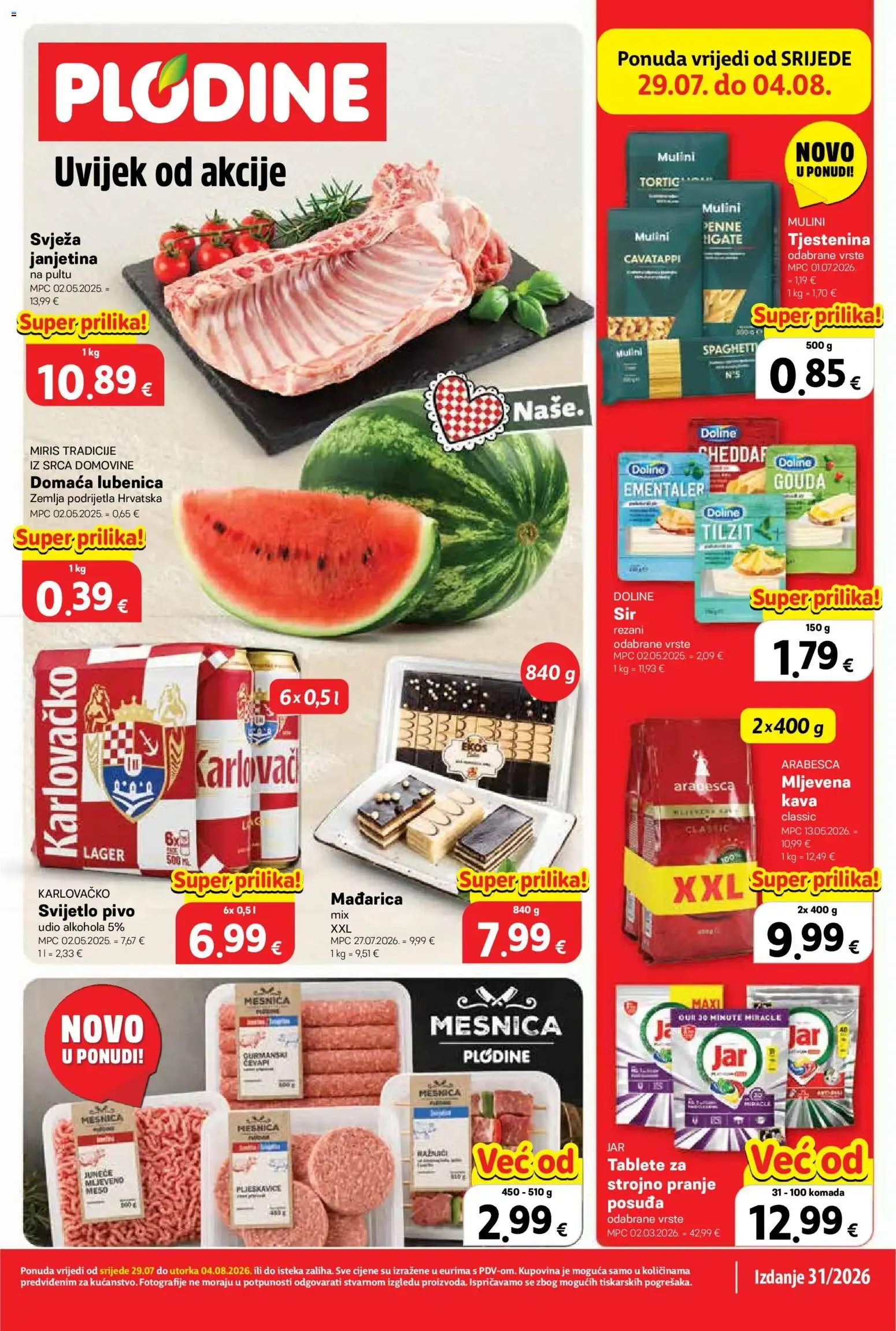 Katalog Plodine Katalog novi od 29.07.2026 na listanje > letak digitalni od 29. srpnja do 4. kolovoza 2026. - Pregled Stranica 1
