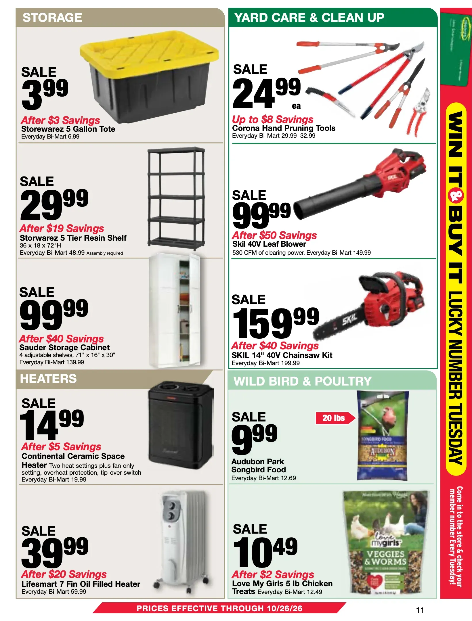 Weekly ad Current Bi-Mart leaflet valid from Tuesday 10/13/2026 to Monday 10/26/2026 from October 13 to October 26 2026 - Page 11