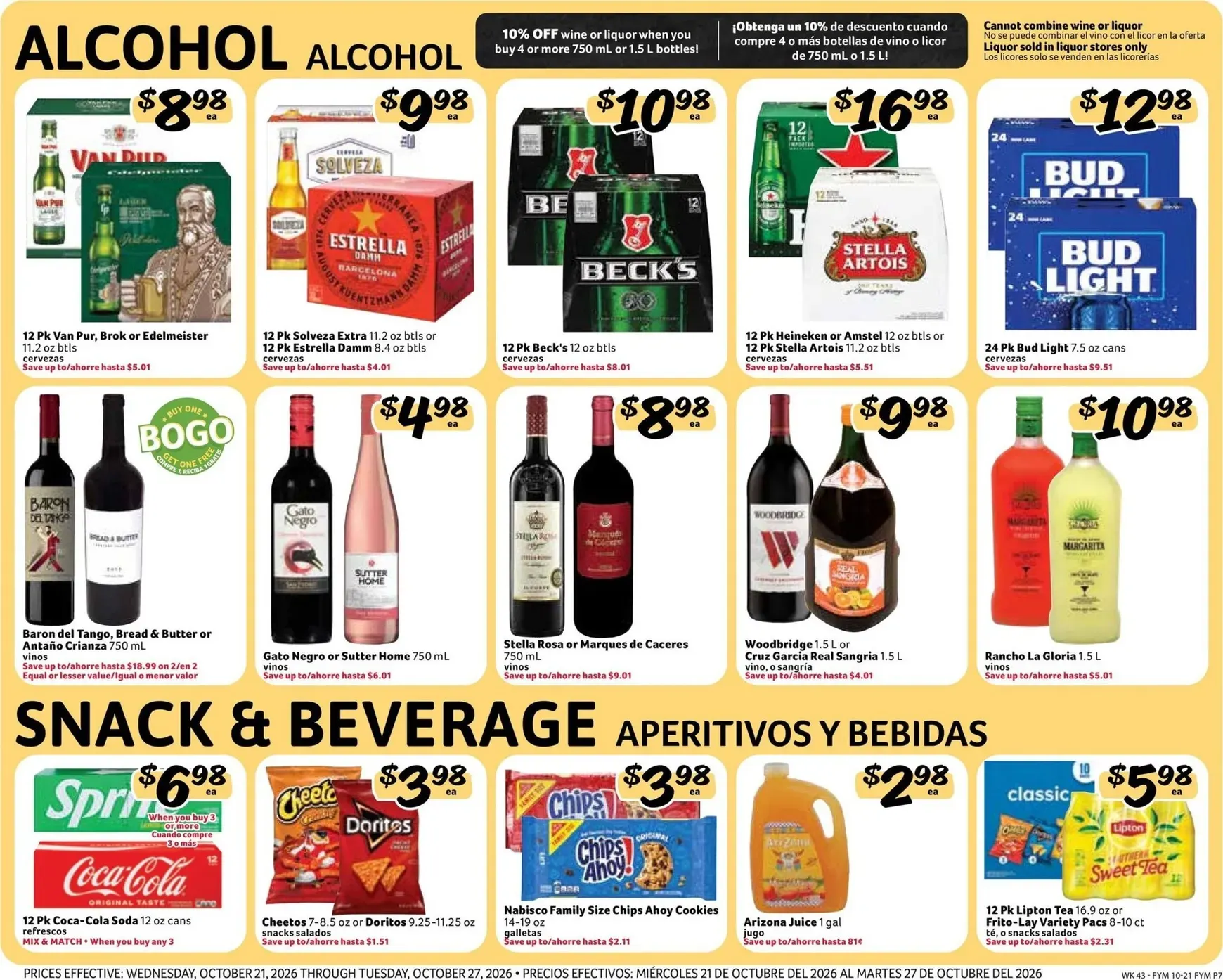 Weekly promotion Fresco Supermarkets Weekly Specials spanning from October 21 to October 27 2026 - Page 7 for Catalogue 365