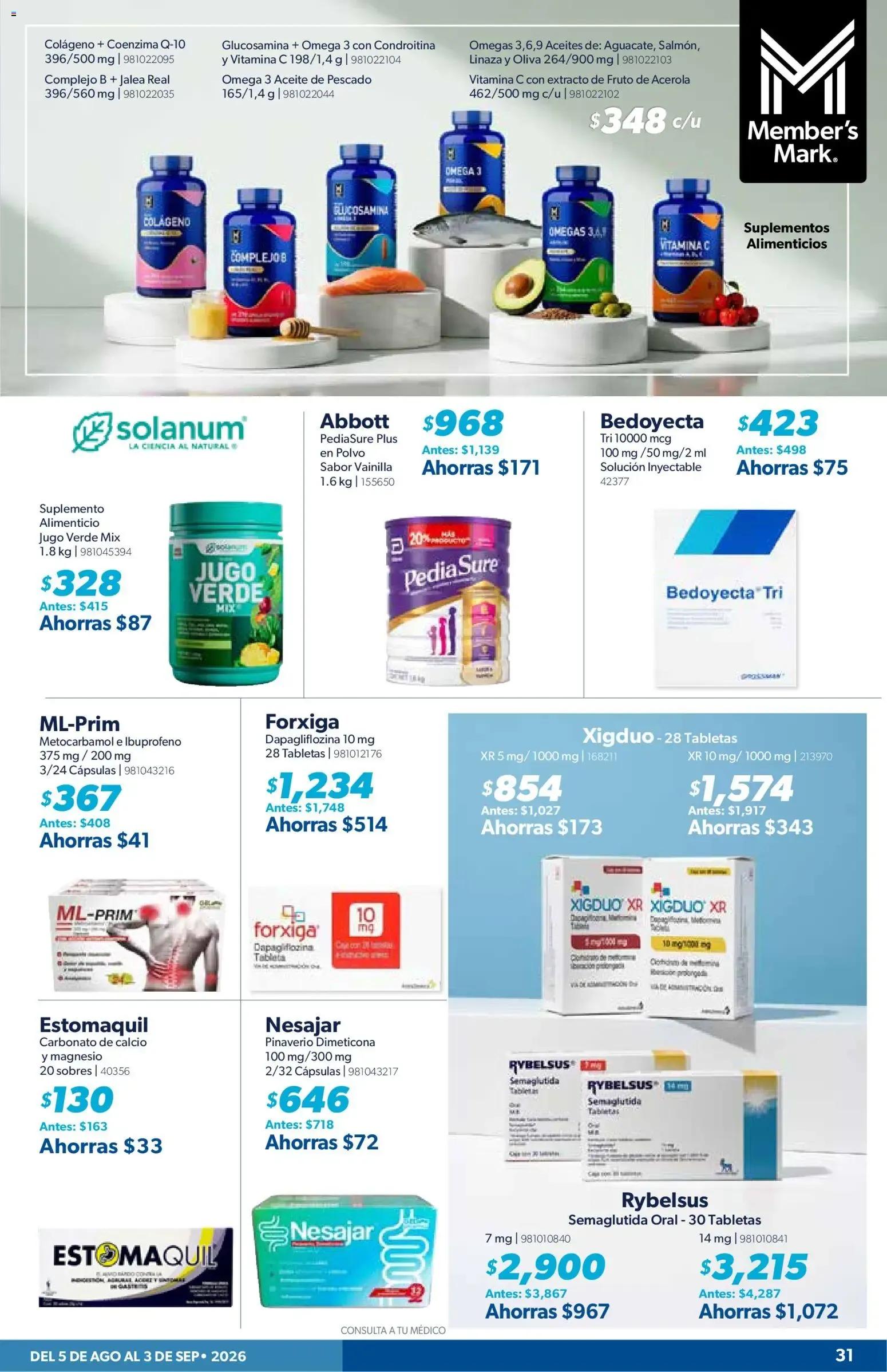 Catálogo de CUPONERA SAMS | Folleto de 05/08, Ofertas Agosto 2026 5 de agosto al 3 de septiembre 2026 - Pagina 31