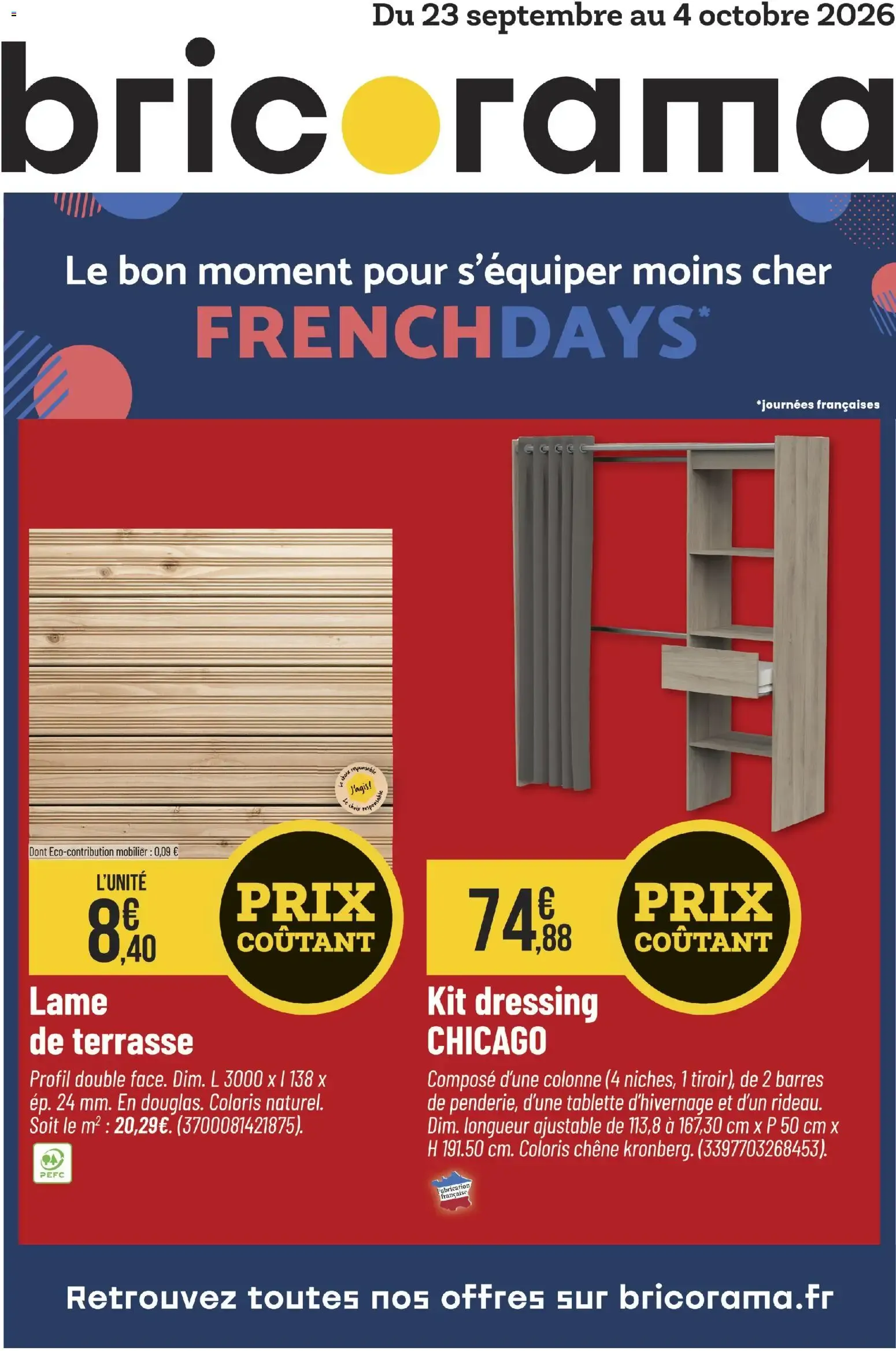 Bricorama FRENCHDAYS du 23 septembre au 4 octobre 2026 - Catalogue page 1