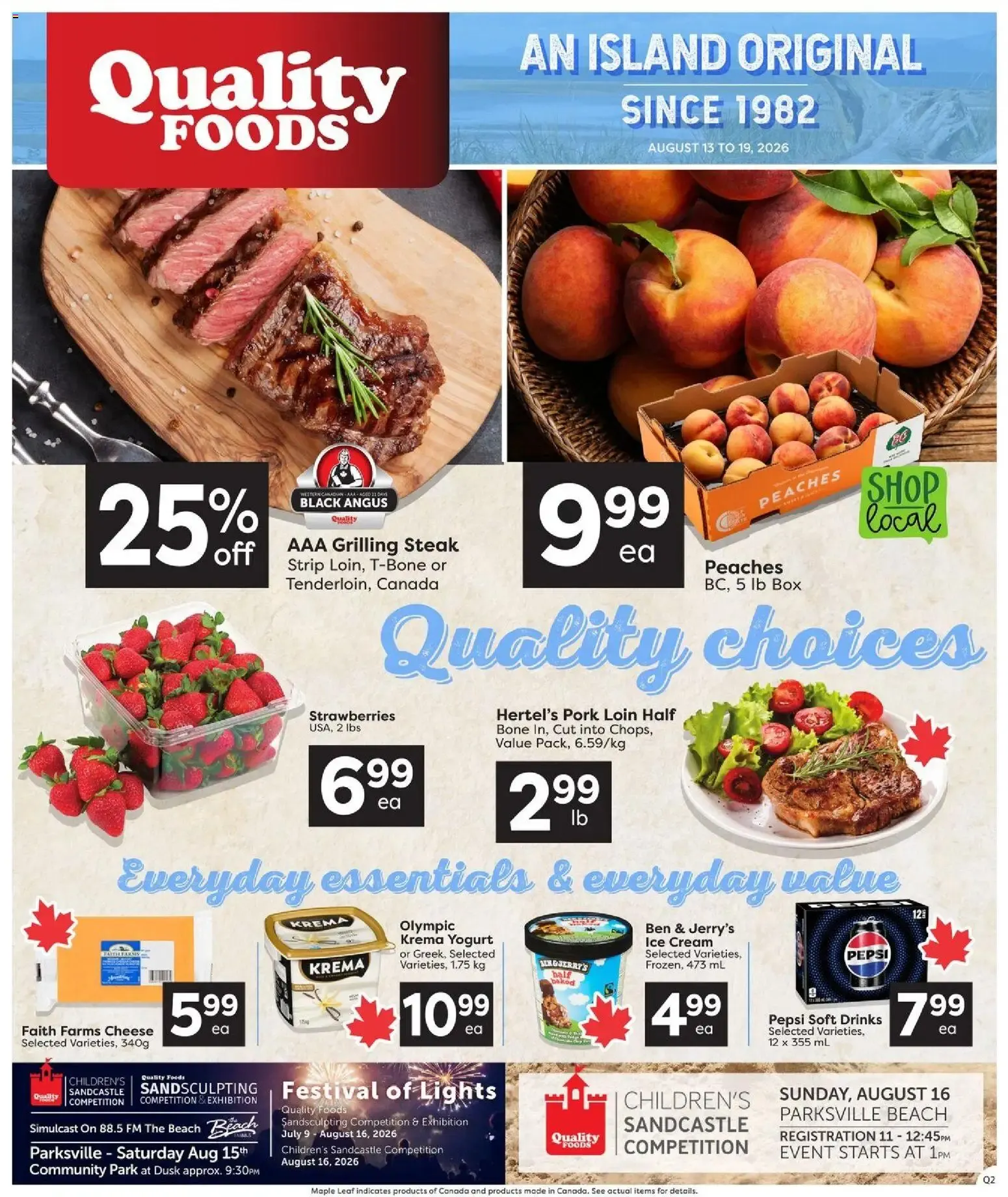 Quality Foods weekly flyer / circulaire from Aug 13, 2026 > weekly specials & deals from August 13 to August 19 2026 - flyer page 1