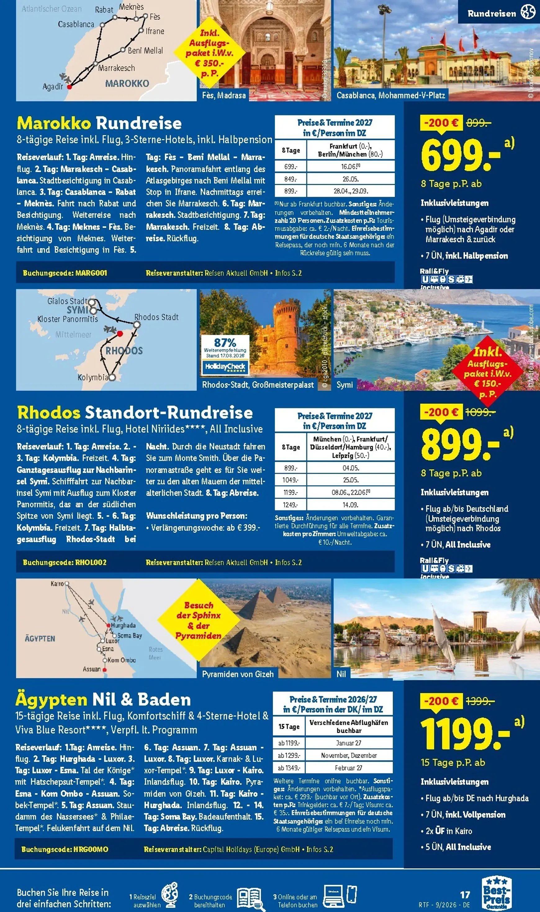 Lidl - Reise Highlights Prospekt – von Samstag 12.09.2026 bis Donnerstag 15.10.2026 von 12. September bis 15. Oktober 2026 - Prospekt seite 17