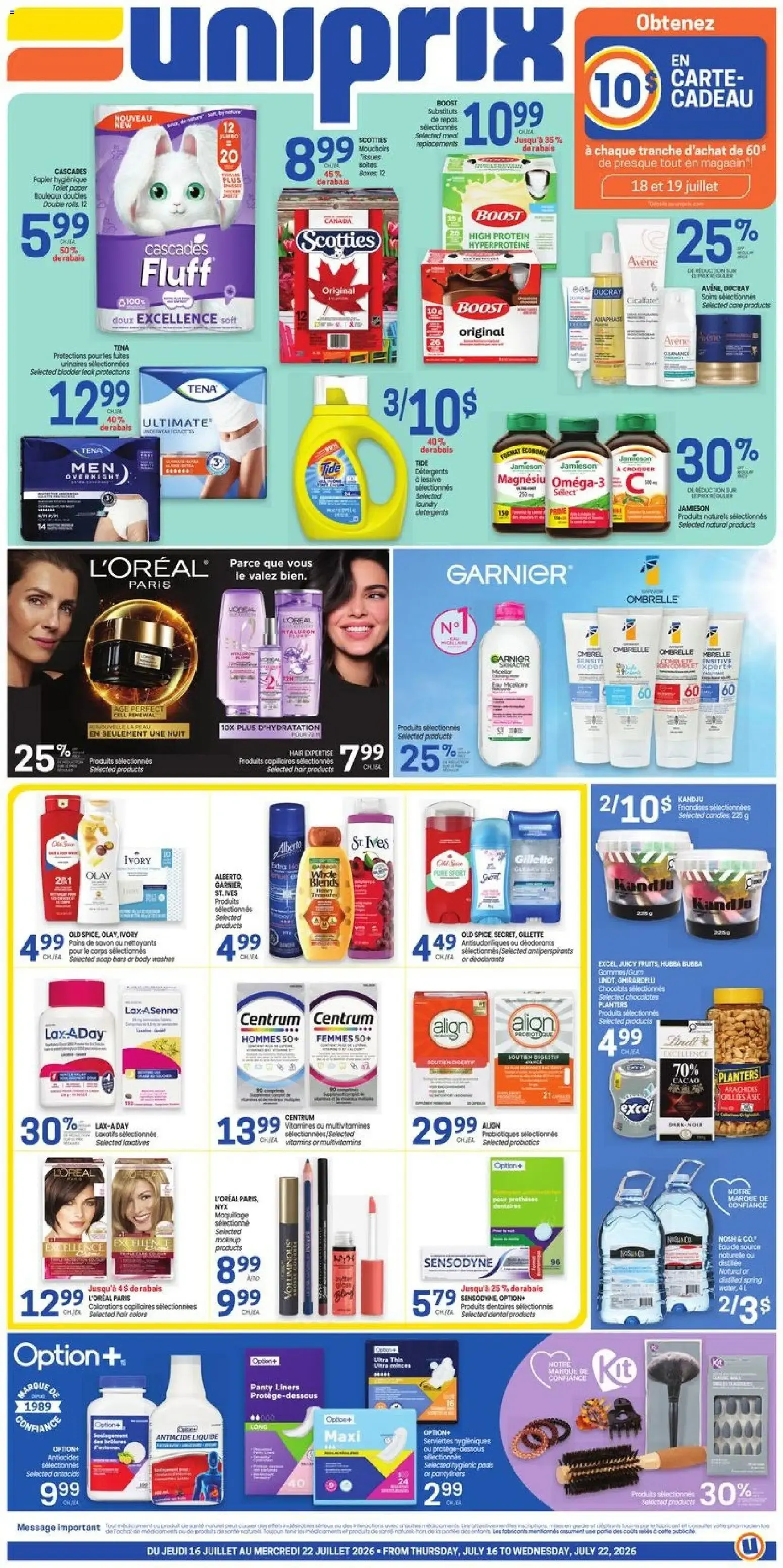 Uniprix weekly flyer / circulaire from Jul 16, 2026 > weekly specials & deals