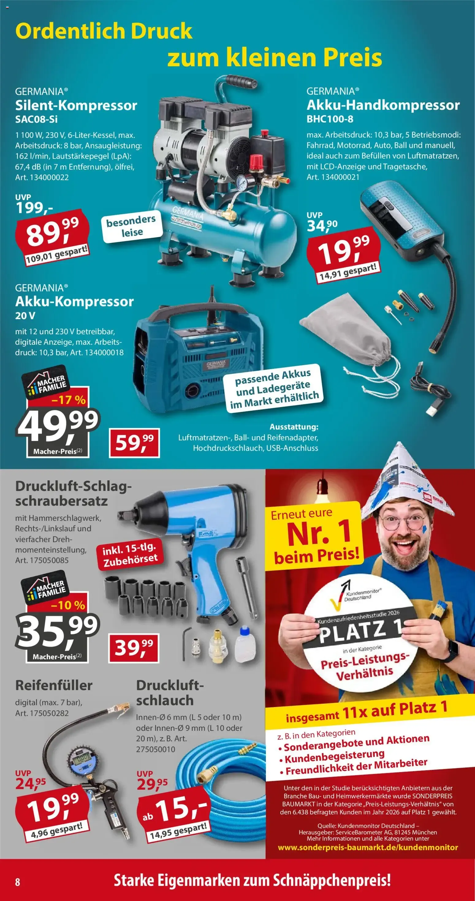 Sonderpreis Baumarkt Prospekt von 26. September bis 2. Oktober 2026 - Prospekt seite 8