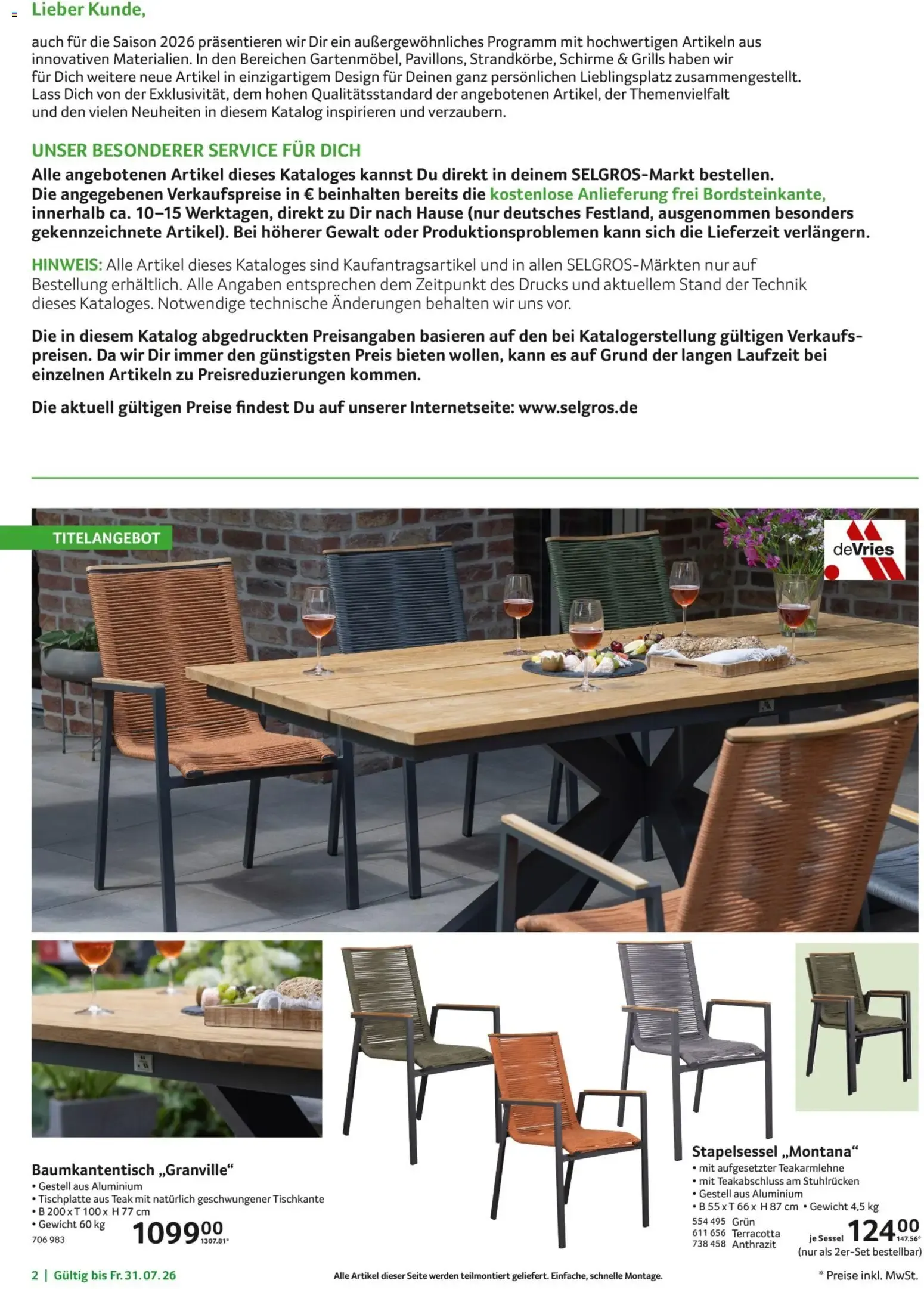 Selgros Garten Exklusiv (ab 19.03.2026) zum Blättern von 19. März bis 31. Juli 2026 - Prospekt seite 2