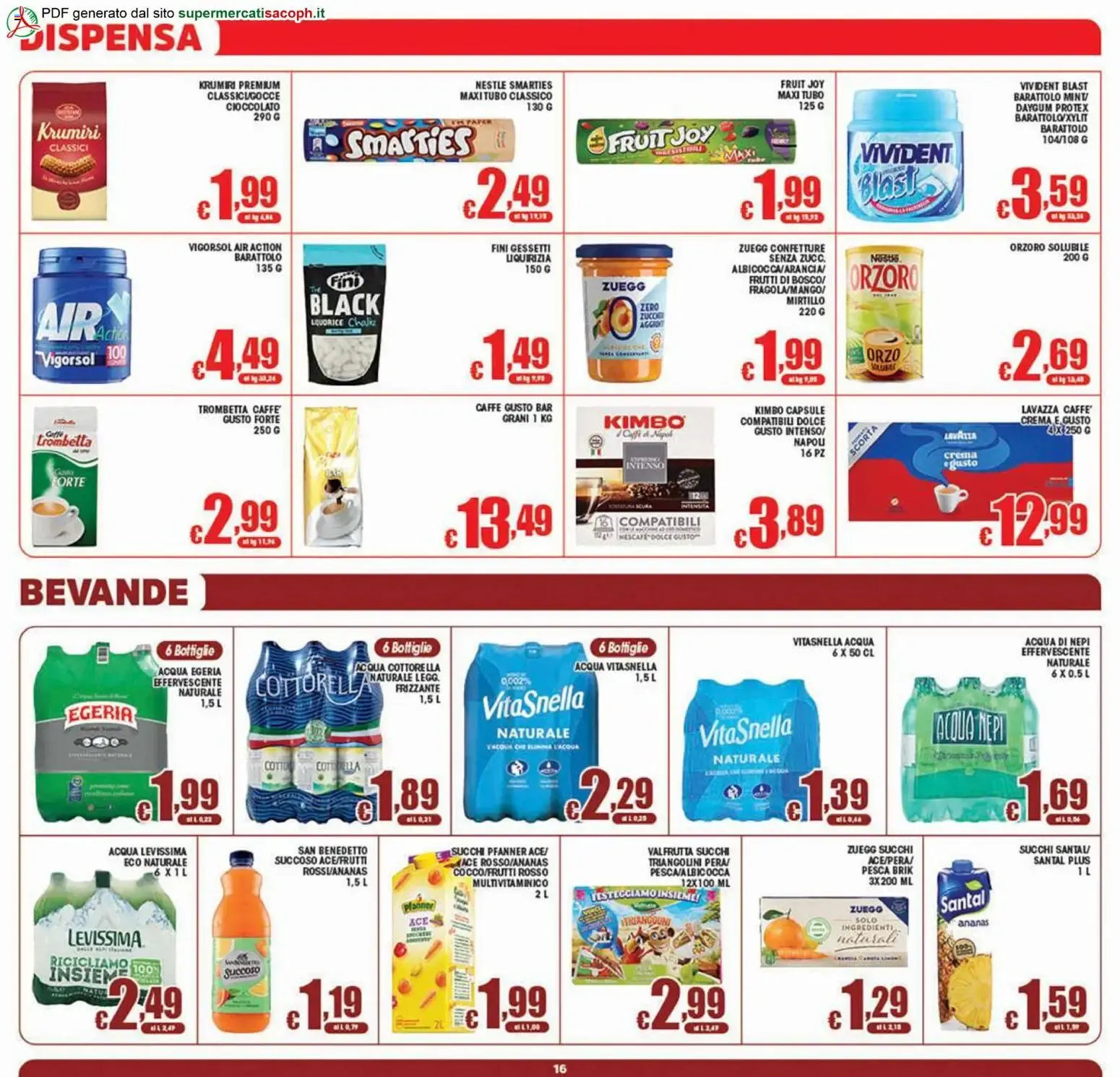 Sacoph volantino dal 21/08/2026 - online Offerte da 21 agosto a 1 settembre di 2026 - Pagina del volantino 16