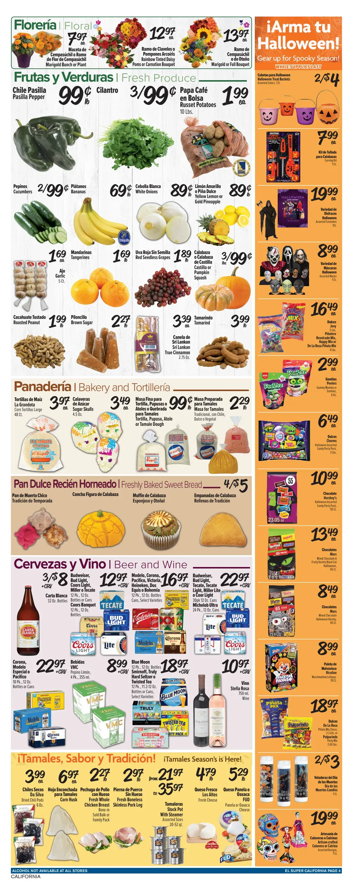 Weekly promotion Current El Super - California leaflet valid from Wednesday 10/21/2026 to Tuesday 10/27/2026 spanning from October 21 to October 27 2026 - Page 4 for Catalogue 365