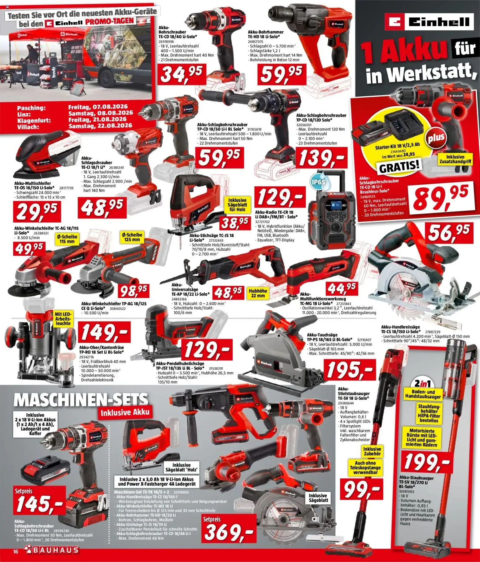 Bauhaus Prospekt aktuell von 22.07.2026 - Aktuelle Angebote von 22. Juli bis 11. August 2026 - Flugblätt seite 16