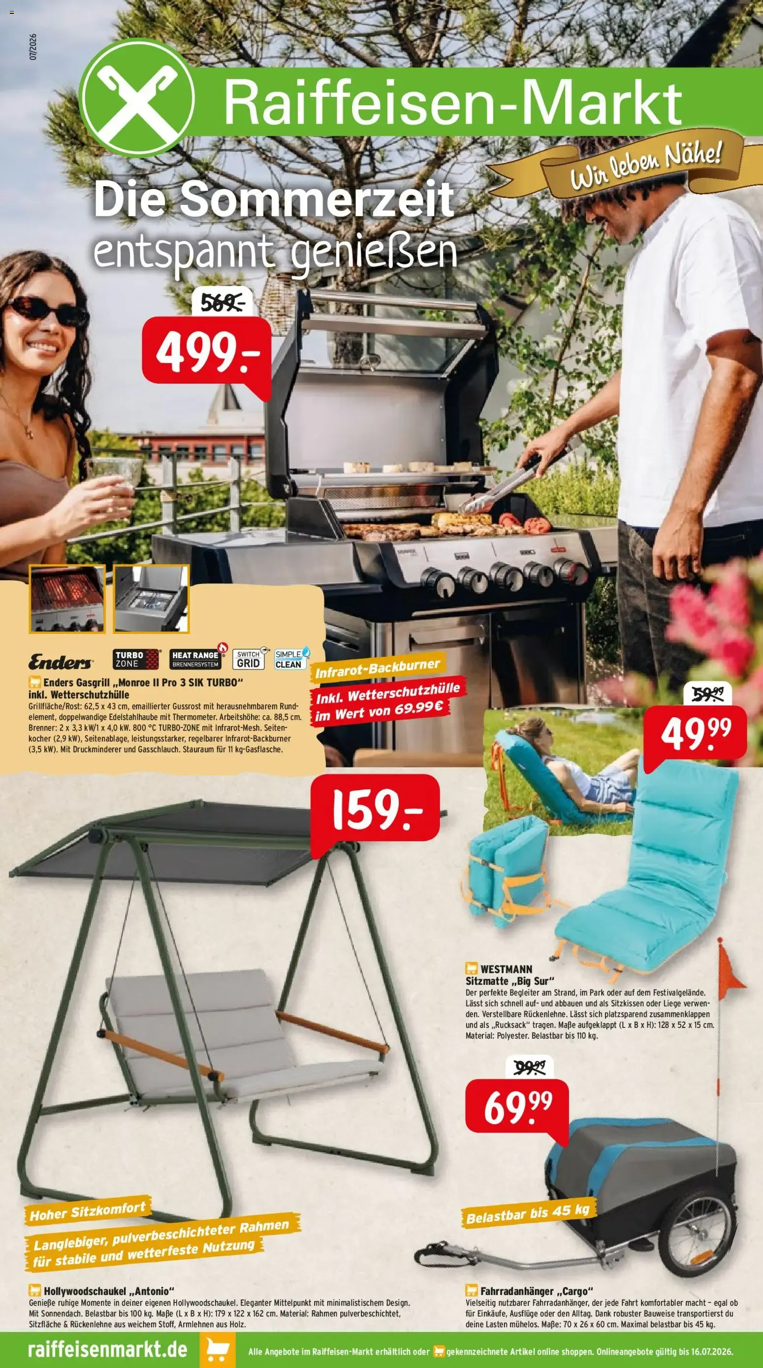 Raiffeisen-Markt: Die Sommerzeit entspannt genießen