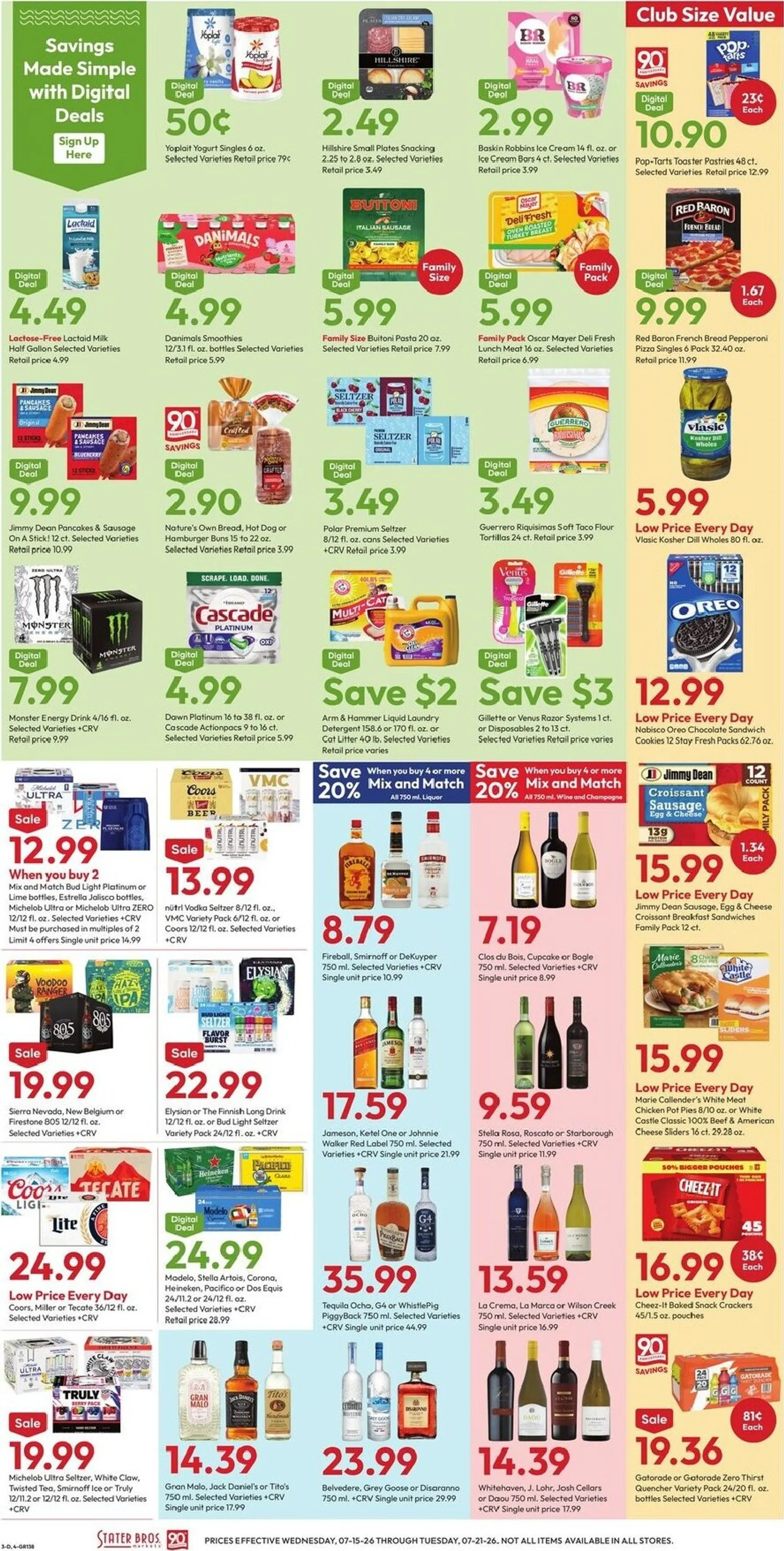 Weekly ad Current Stater Bros. leaflet valid from Wednesday 07/15/2026 to Tuesday 07/21/2026 from July 15 to July 21 2026 - Page 3