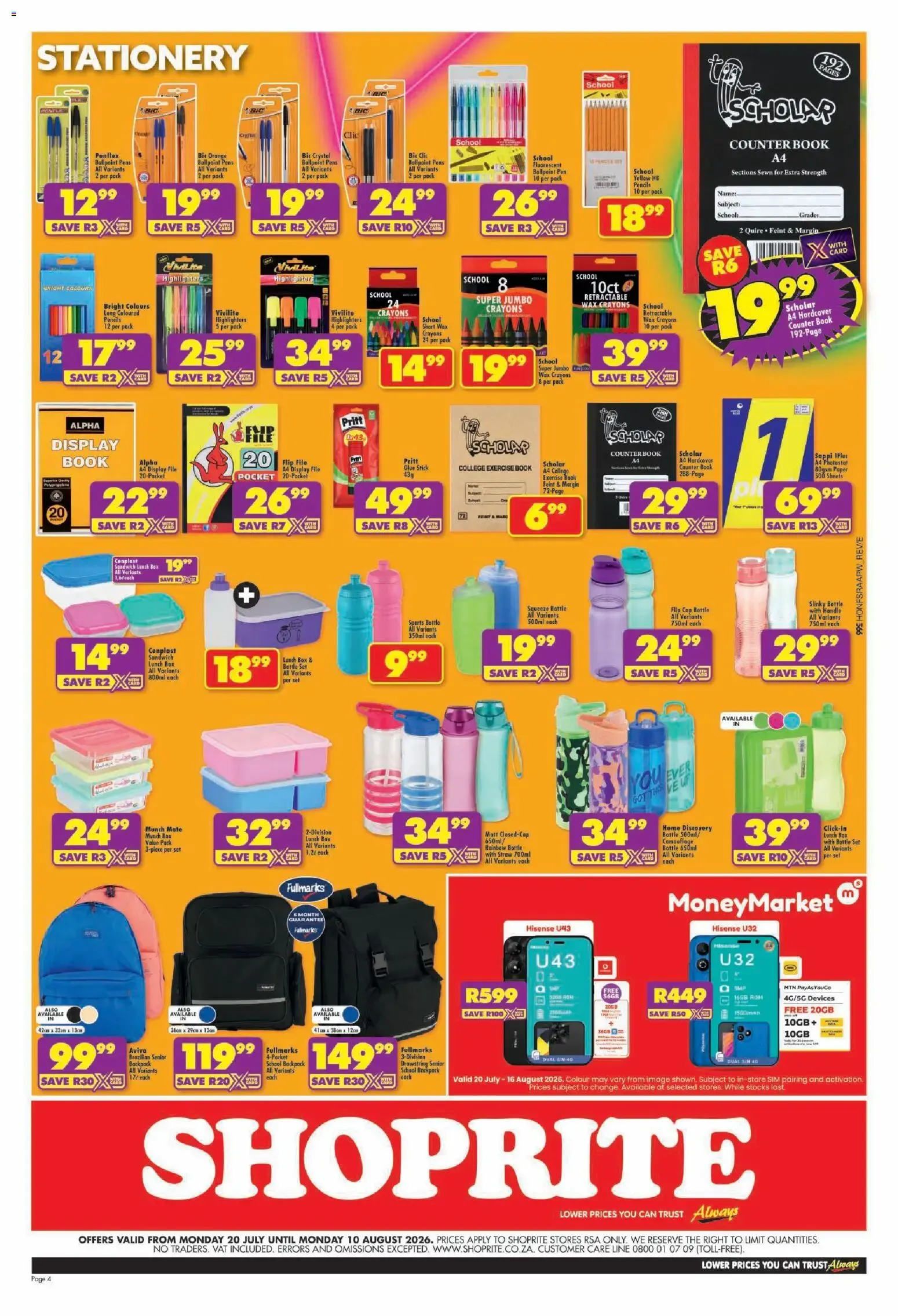 Shoprite: It's Our Major Low Price Birthday from 20 July to 10 August 2026 - Catalogue Page 4