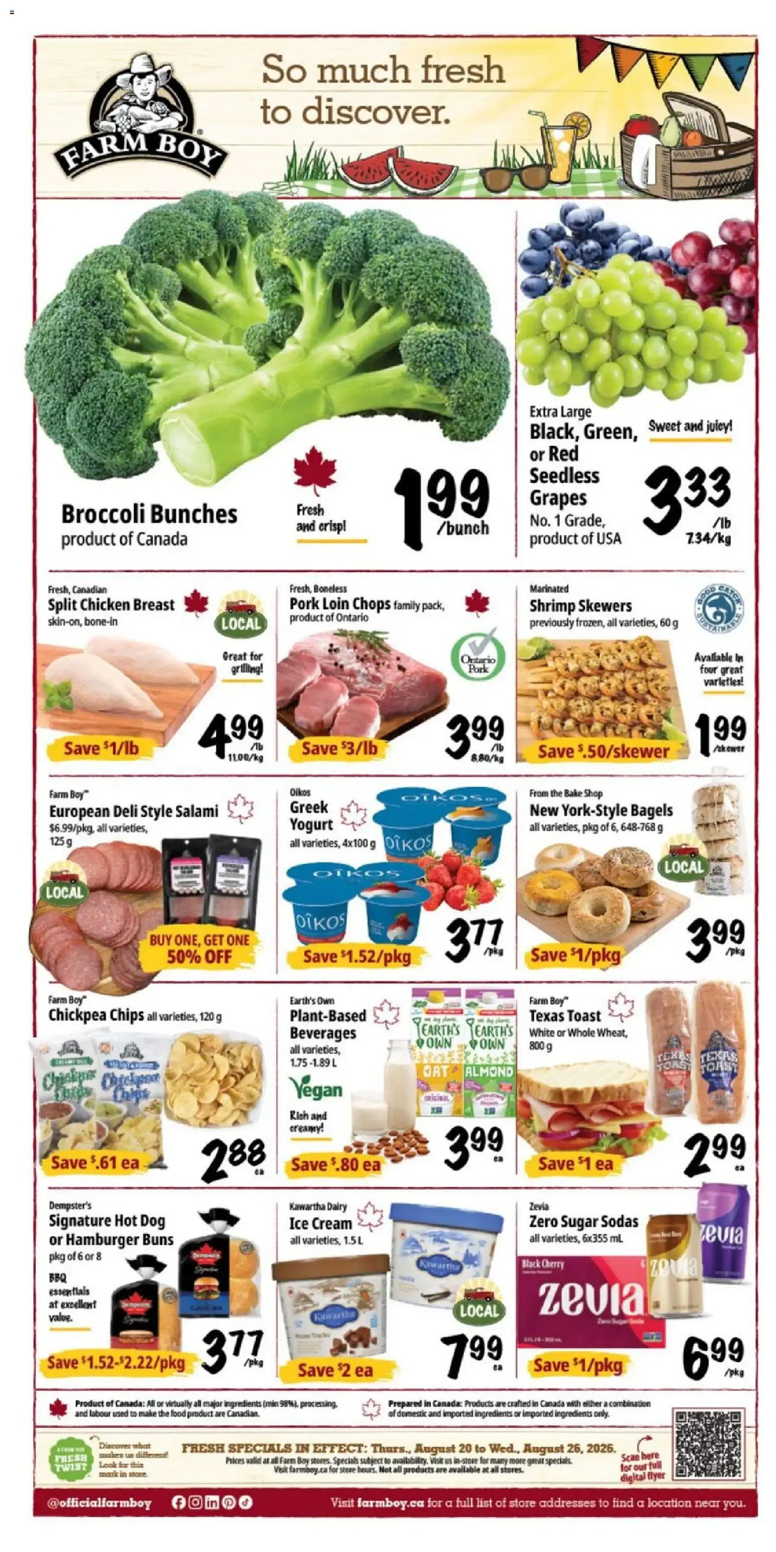 Farm Boy weekly flyer / circulaire from Aug 20, 2026 > weekly specials & deals from August 20 to August 26 2026 - flyer page 1