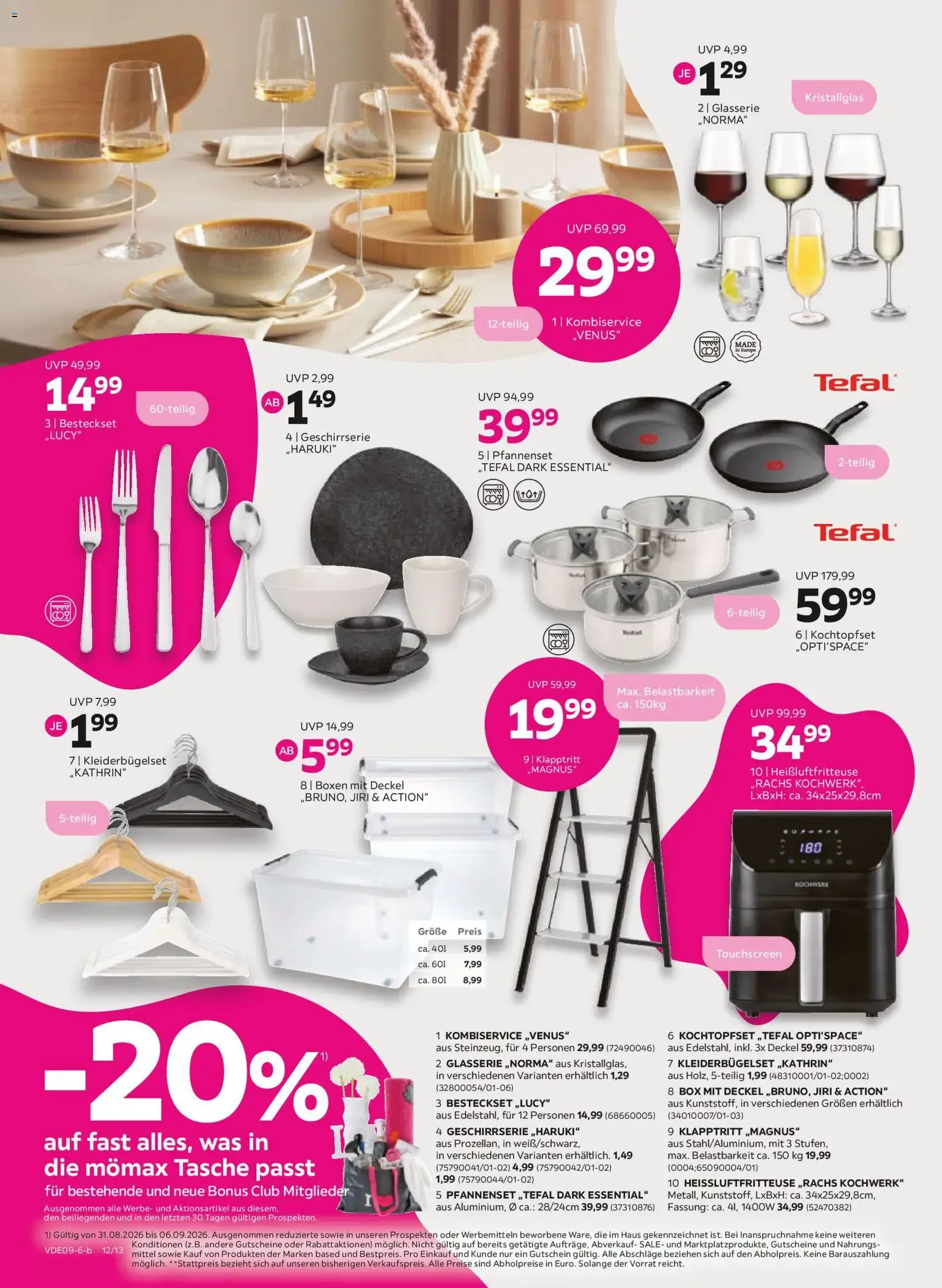 Mömax Pink Shopping: 25% en muebles y 20% en otros productos von 31. August bis 29. September 2026 - Prospekt seite 12