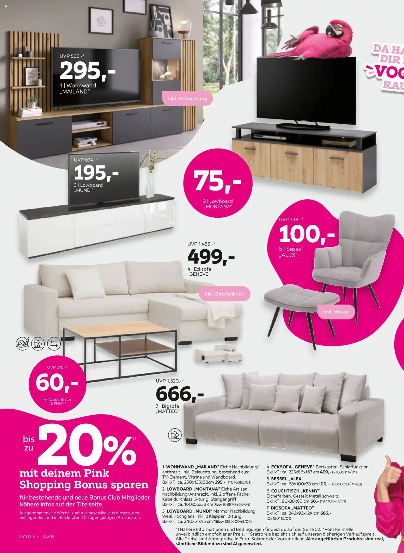 Mömax Pink Shopping Bonus sparen von 22.09.2026 - Aktuelle Angebote von 22. September bis 28. September 2026 - Flugblätt seite  4