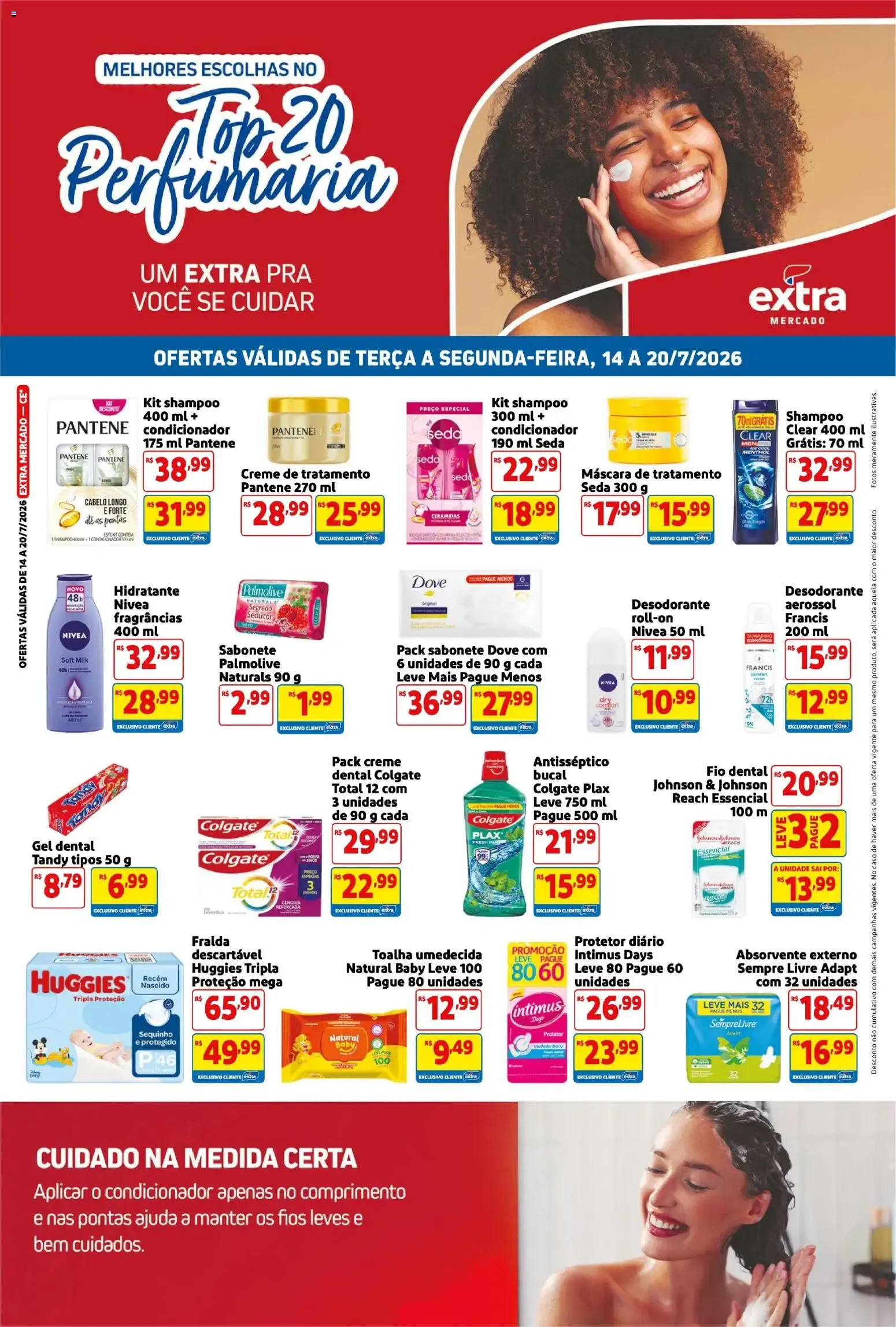 Encarte de Folheto Extra ofertas de Mercado Perfumaria de 14/07/2026 | Promoção 14 de julho até 20 de julho 2026 - Pagina 1